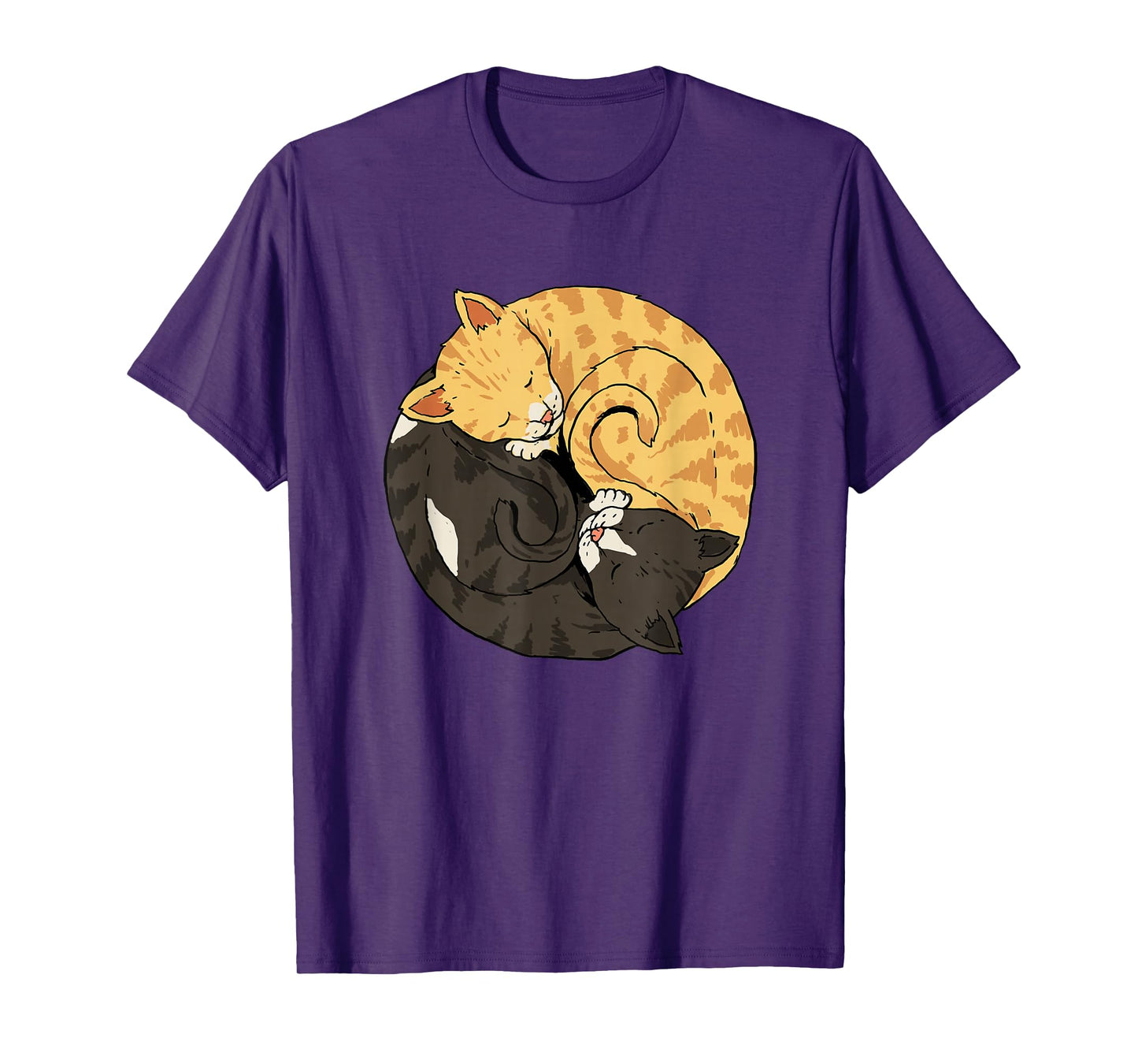 Yin and Yang Cats Yoga Zen Cats Ying Yang Meditation T-shirt T-Shirt