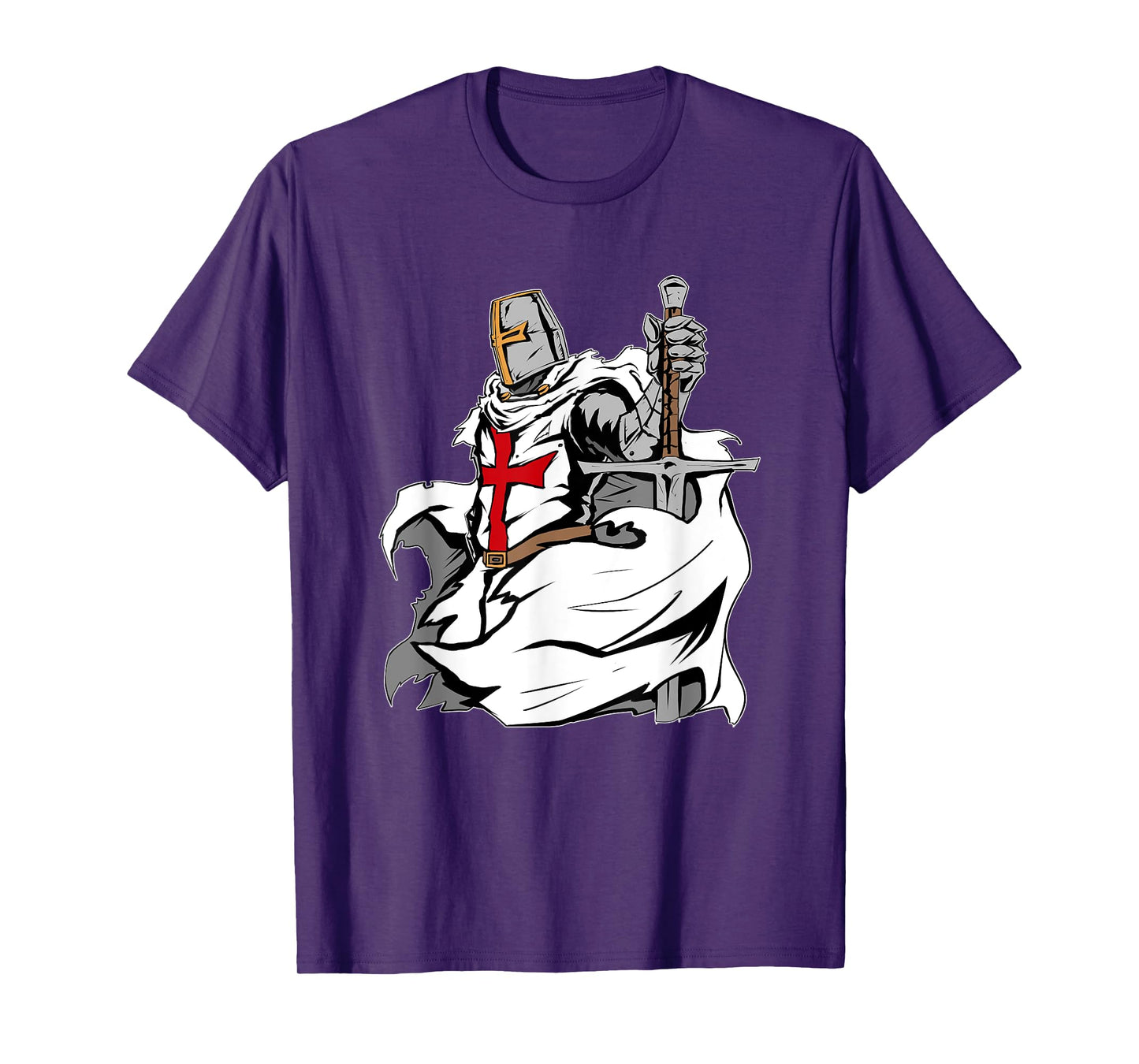 Christian Templar Knights Costume, Rosary Crusader Warrior T-Shirt