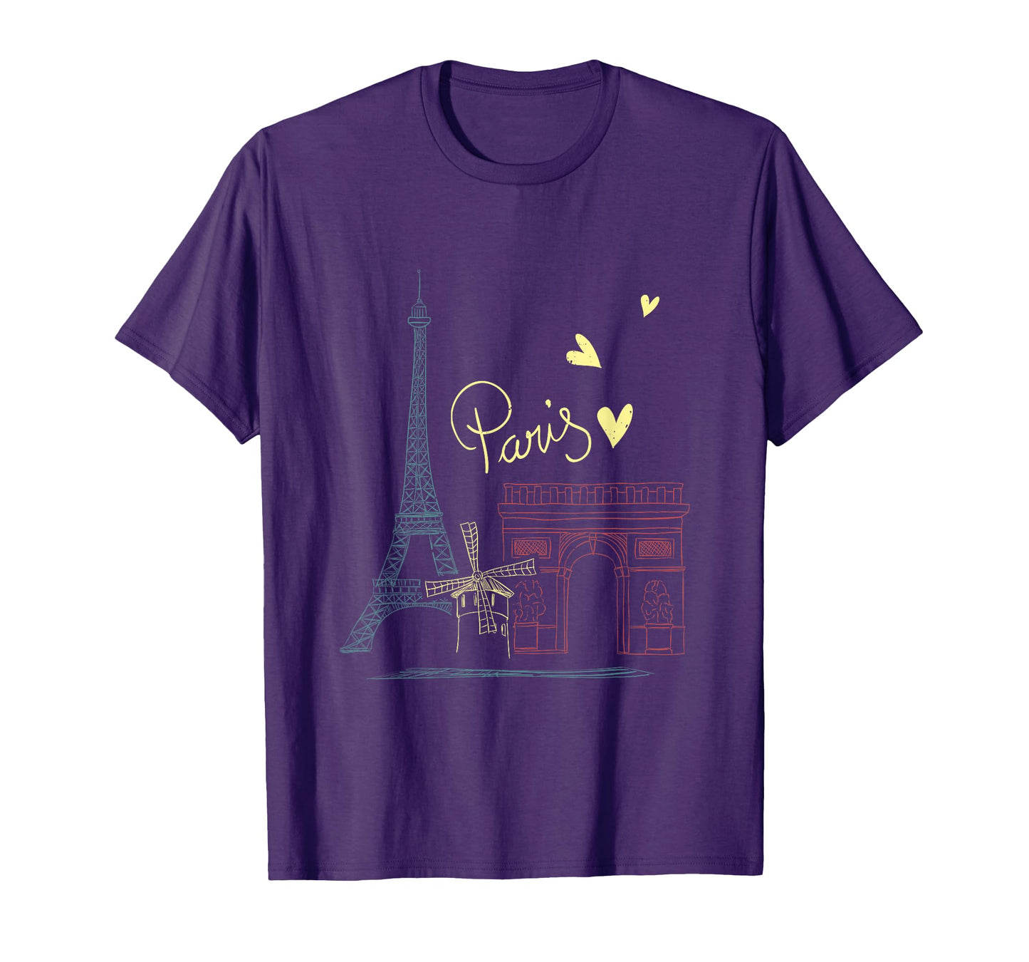 Paris Vacation France Holiday Eiffel Tower Love Paris T-Shirt