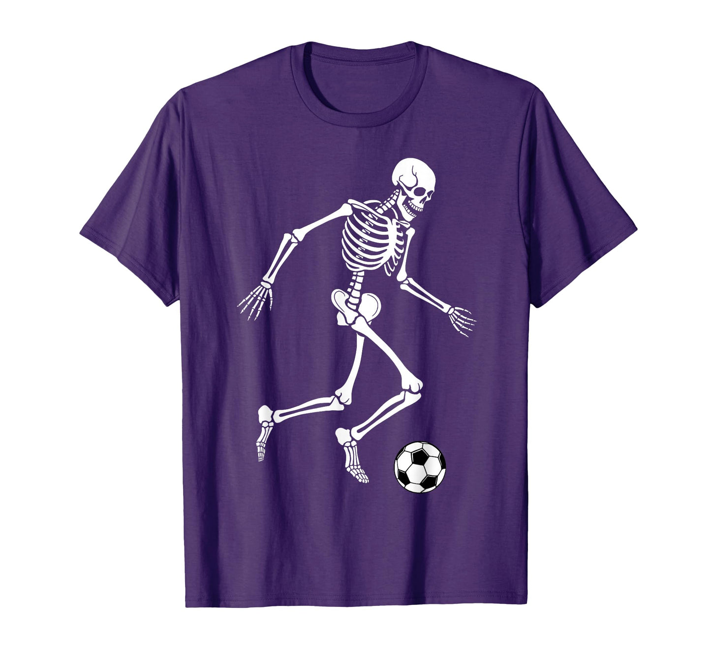 Soccer Skeleton Playing Soccer Halloween Skull Lover T-Shirt