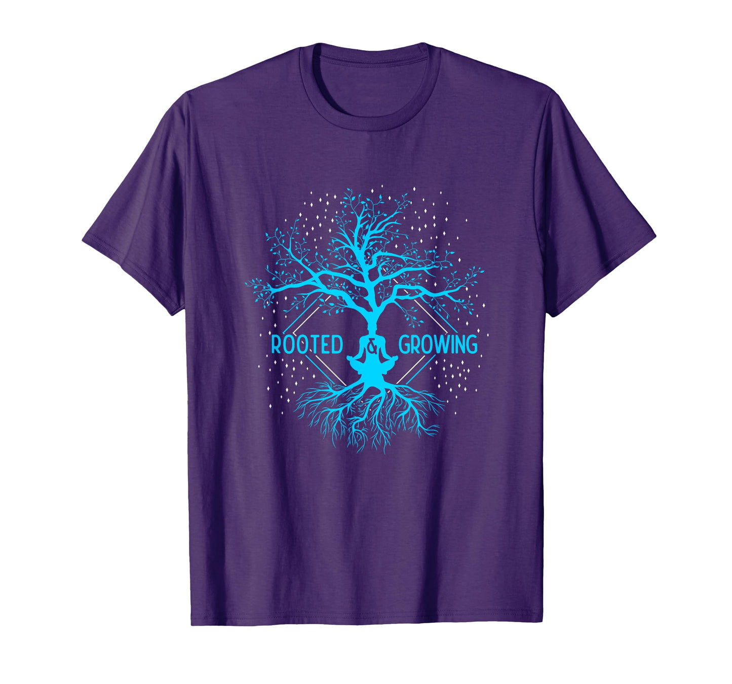 Yoga Rooted & Growing Meditation Tree Of Life Yoga T-Shirt