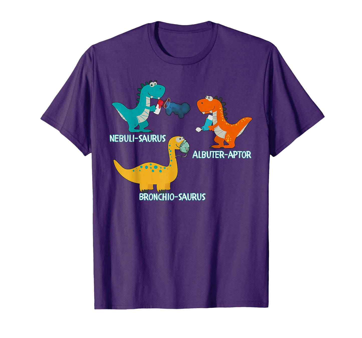 Dinosaur Pediatric Respiratory Therapy PEDS PICU RRT Crew T-Shirt