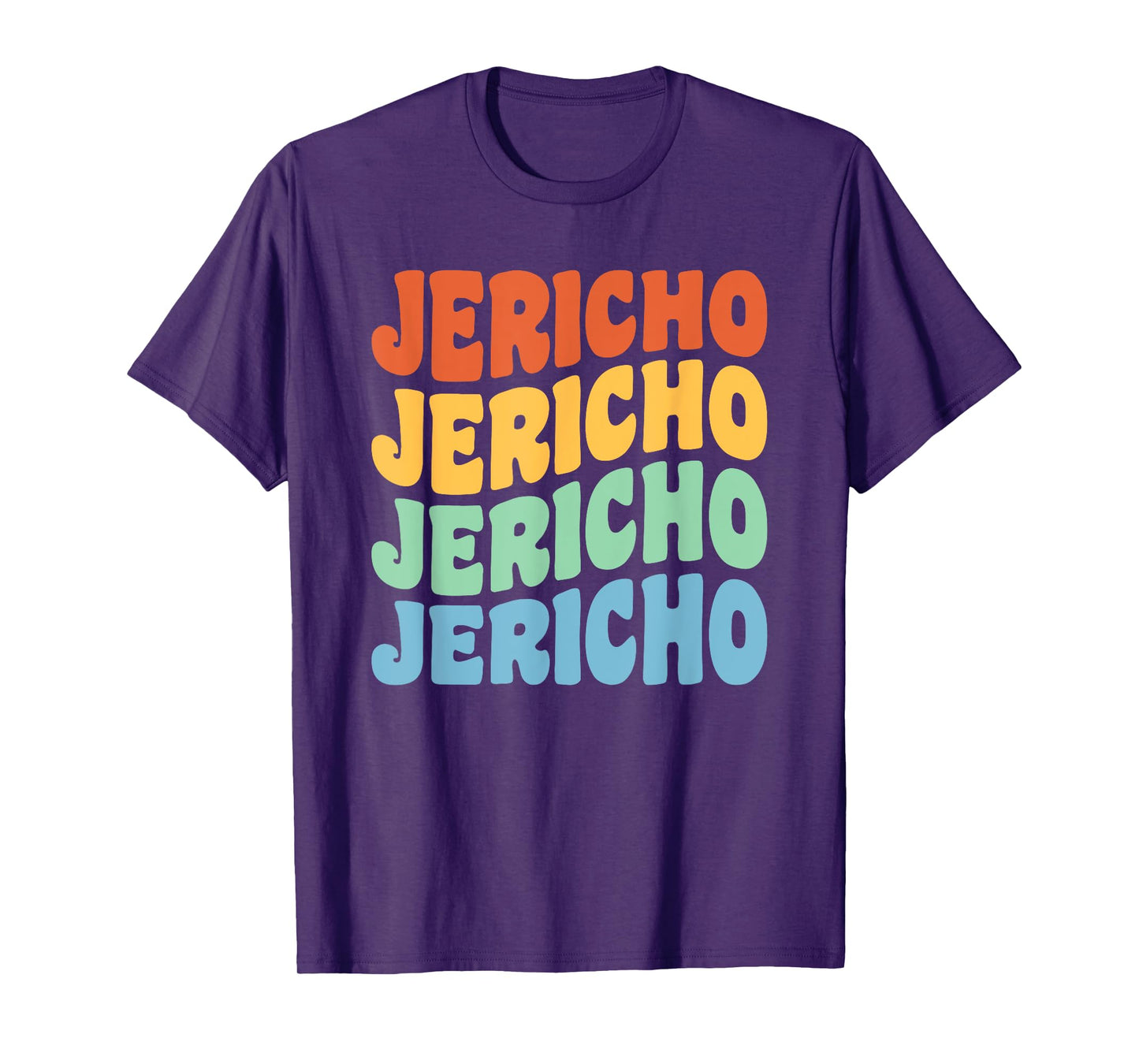 Jericho First Name Retro Groovy Personalized T-Shirt