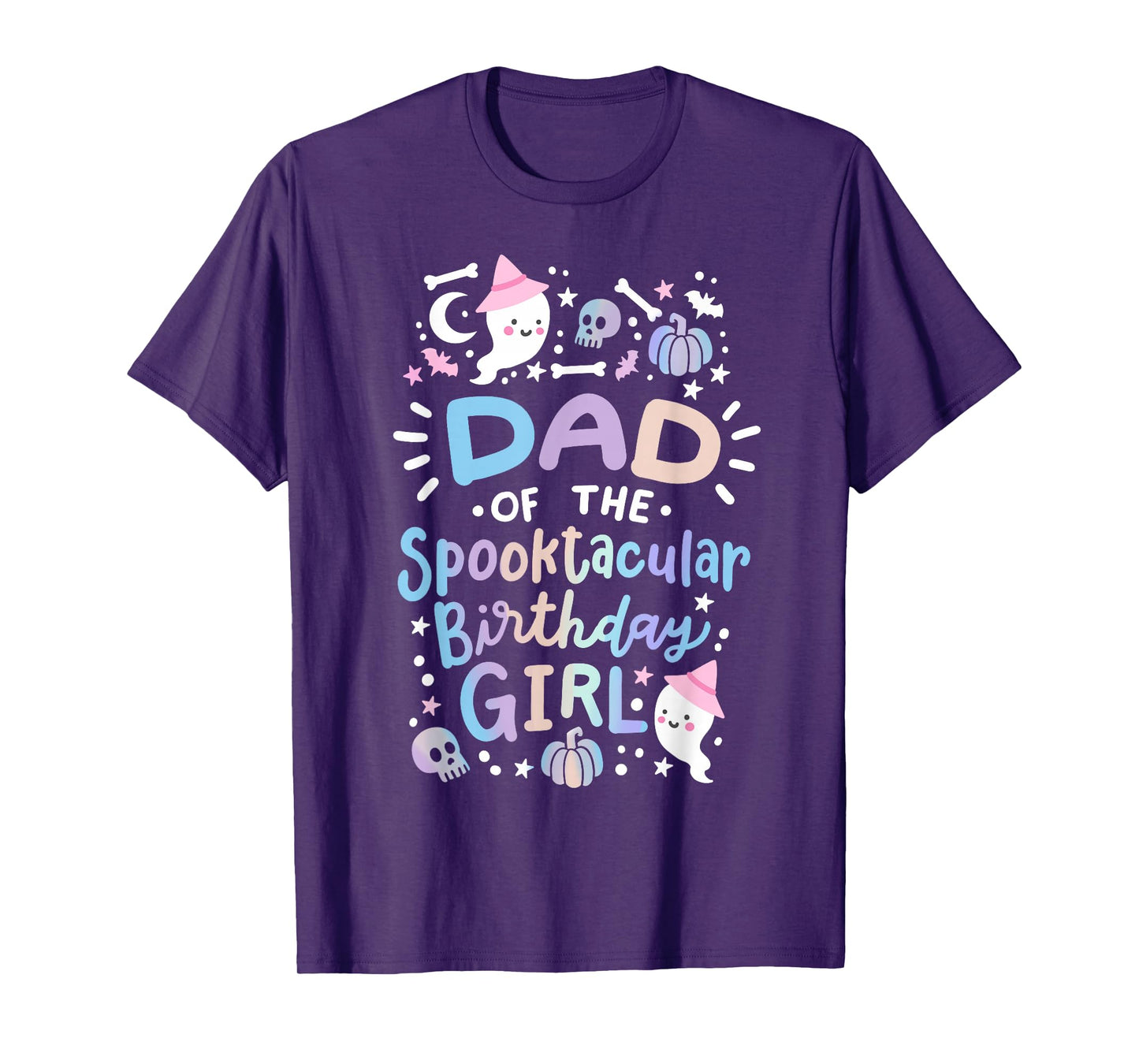 Dad of the Spooktacular Birthday Girl Halloween Family T-Shirt