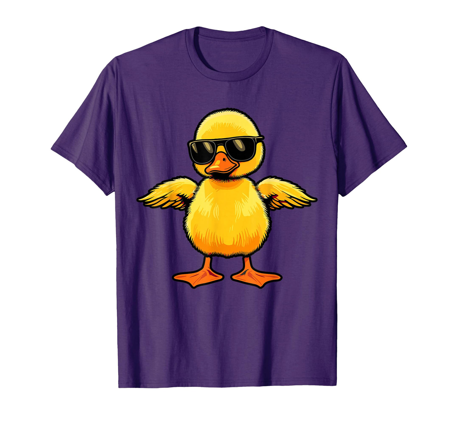 Yellow Duck in Sunglasses Retro Duck T-Shirt