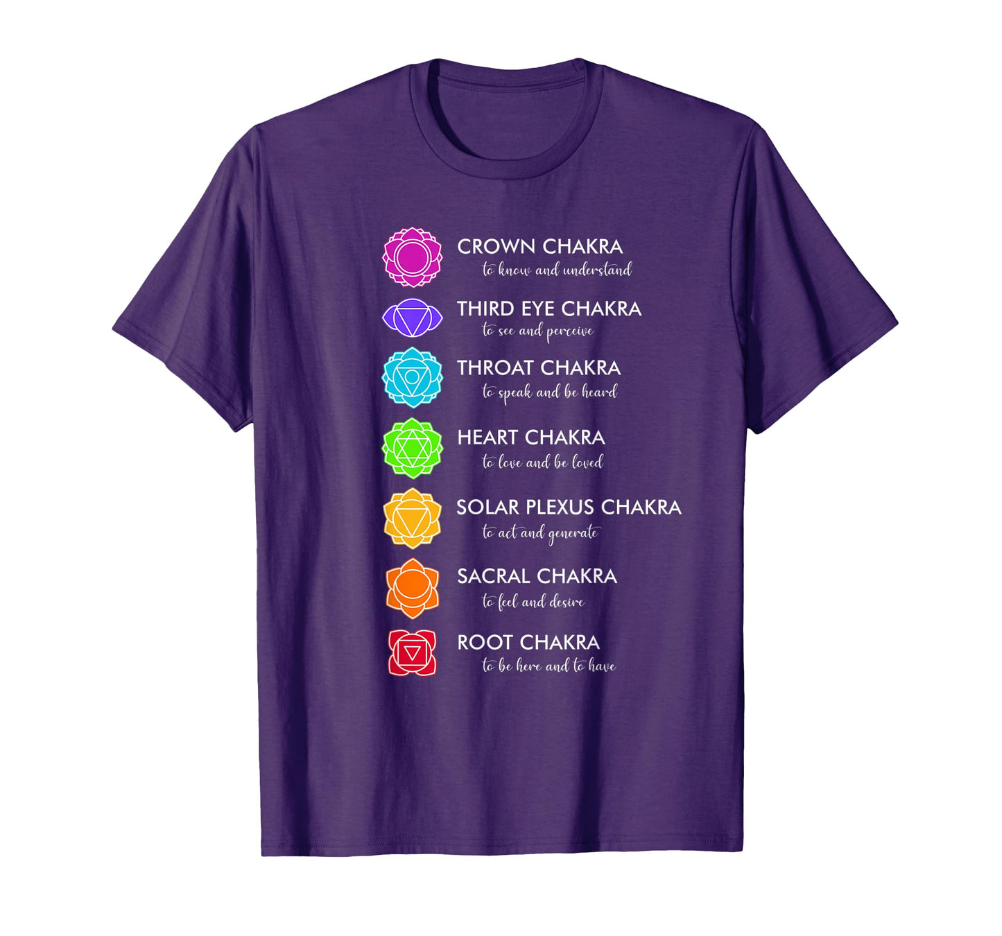 Seven Chakra Symbols T-Shirt