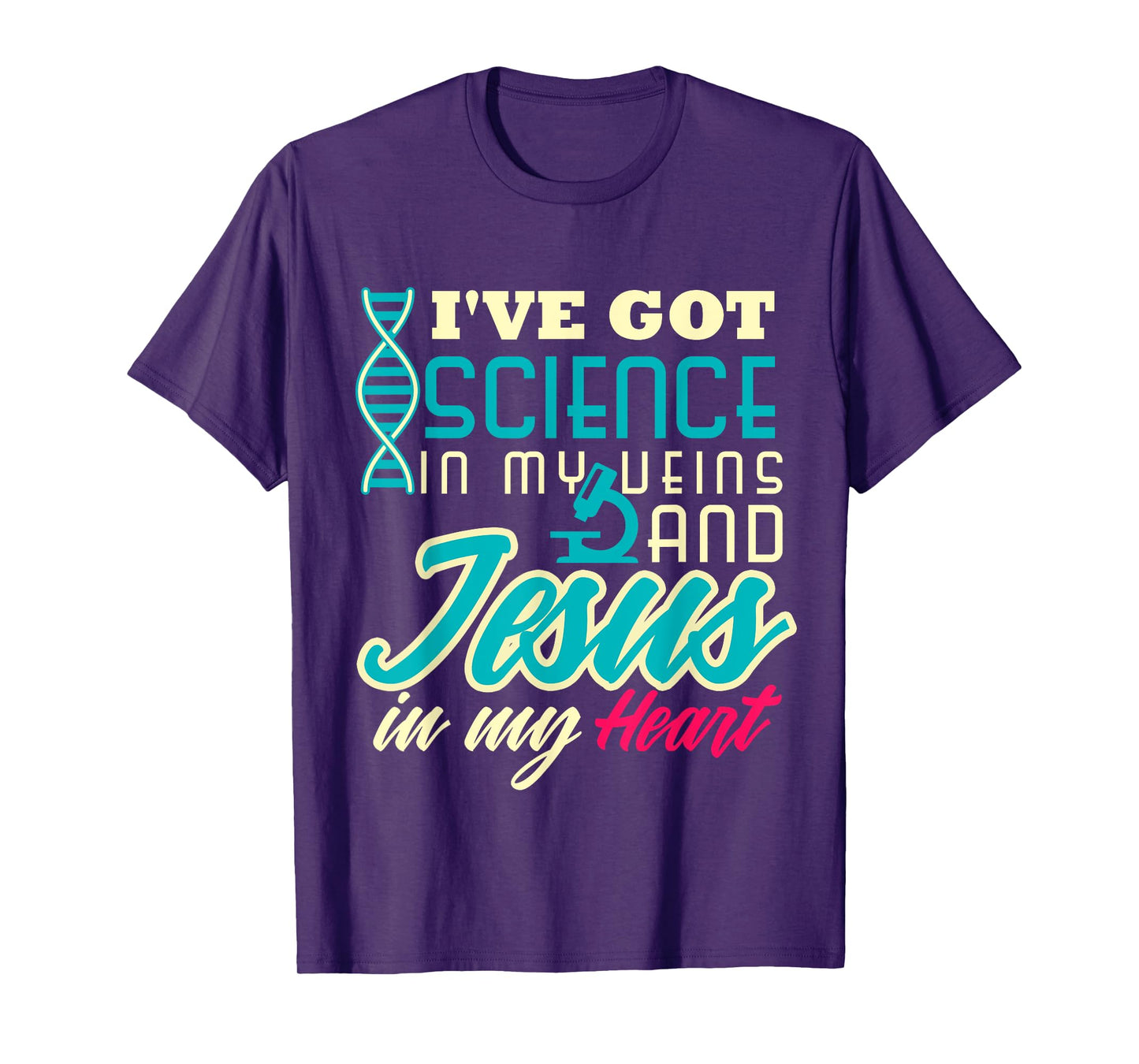 Science Teacher Christian Jesus Biology Chemistry Major Men Women T-Shirt
