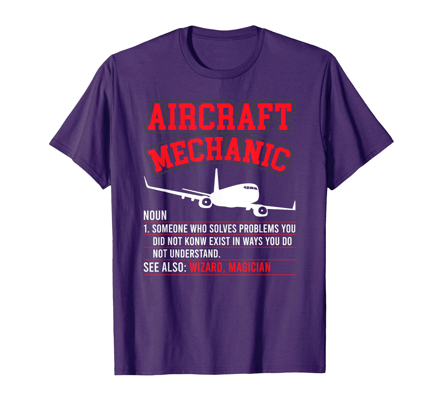 Aircraft Mechanic Definition Airplane Mechanic T-Shirt