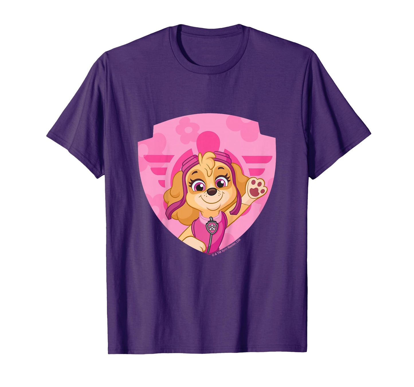 PAW Patrol Skye Big Chest Shield Emblem T-Shirt