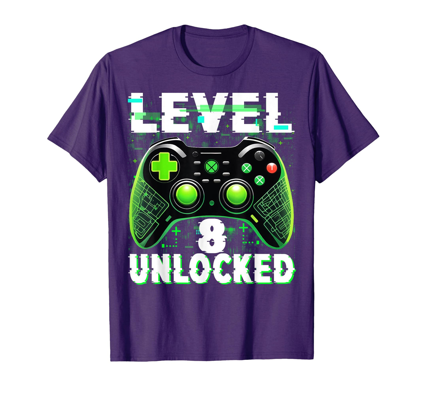 Level 8 Unlocked Shirt Funny Video Gamer Geek 8th Birthday T-Shirt