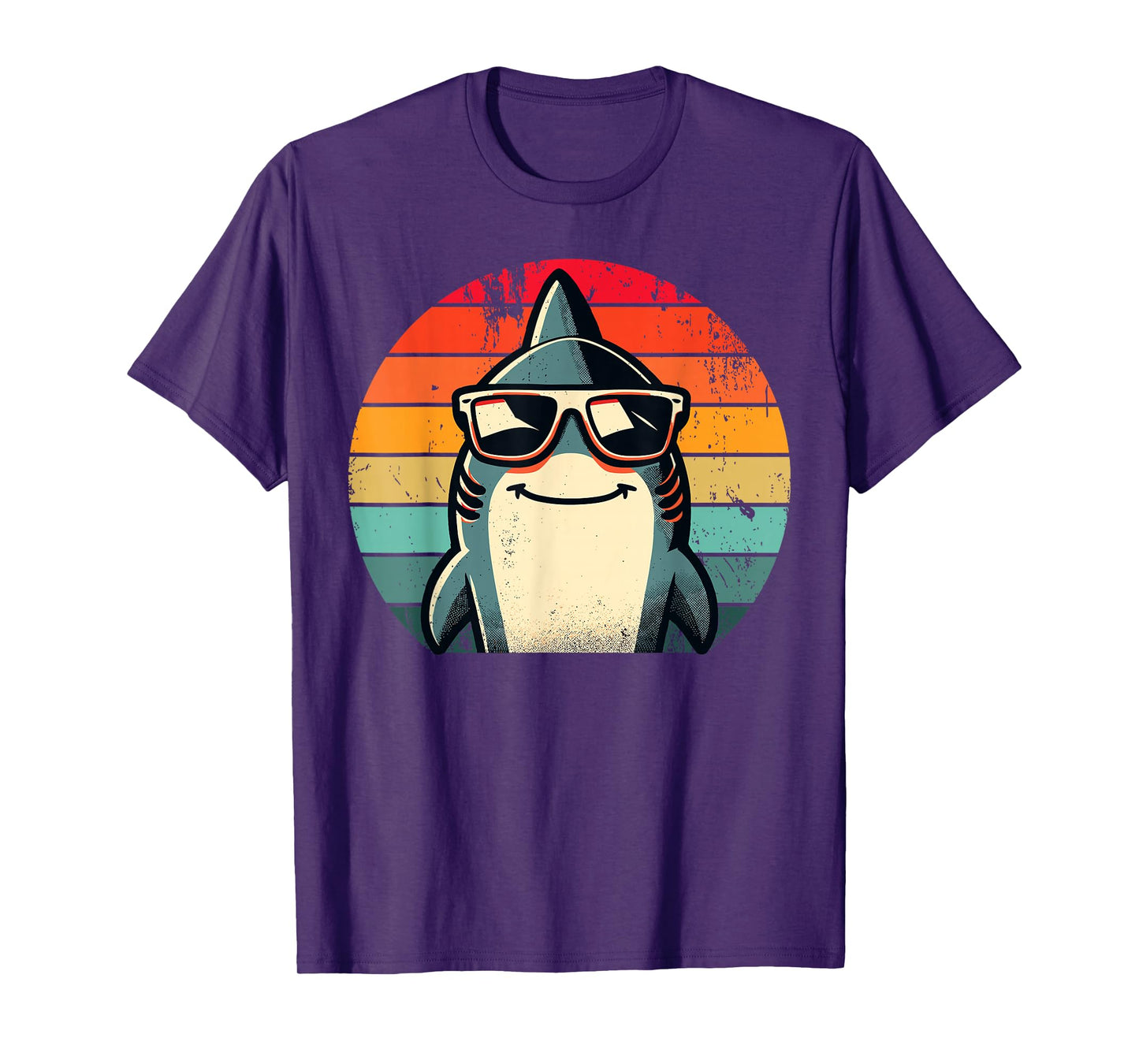 Cool Retro Shark in Sunglasses 70s 80s 90s Funny Shark T-Shirt
