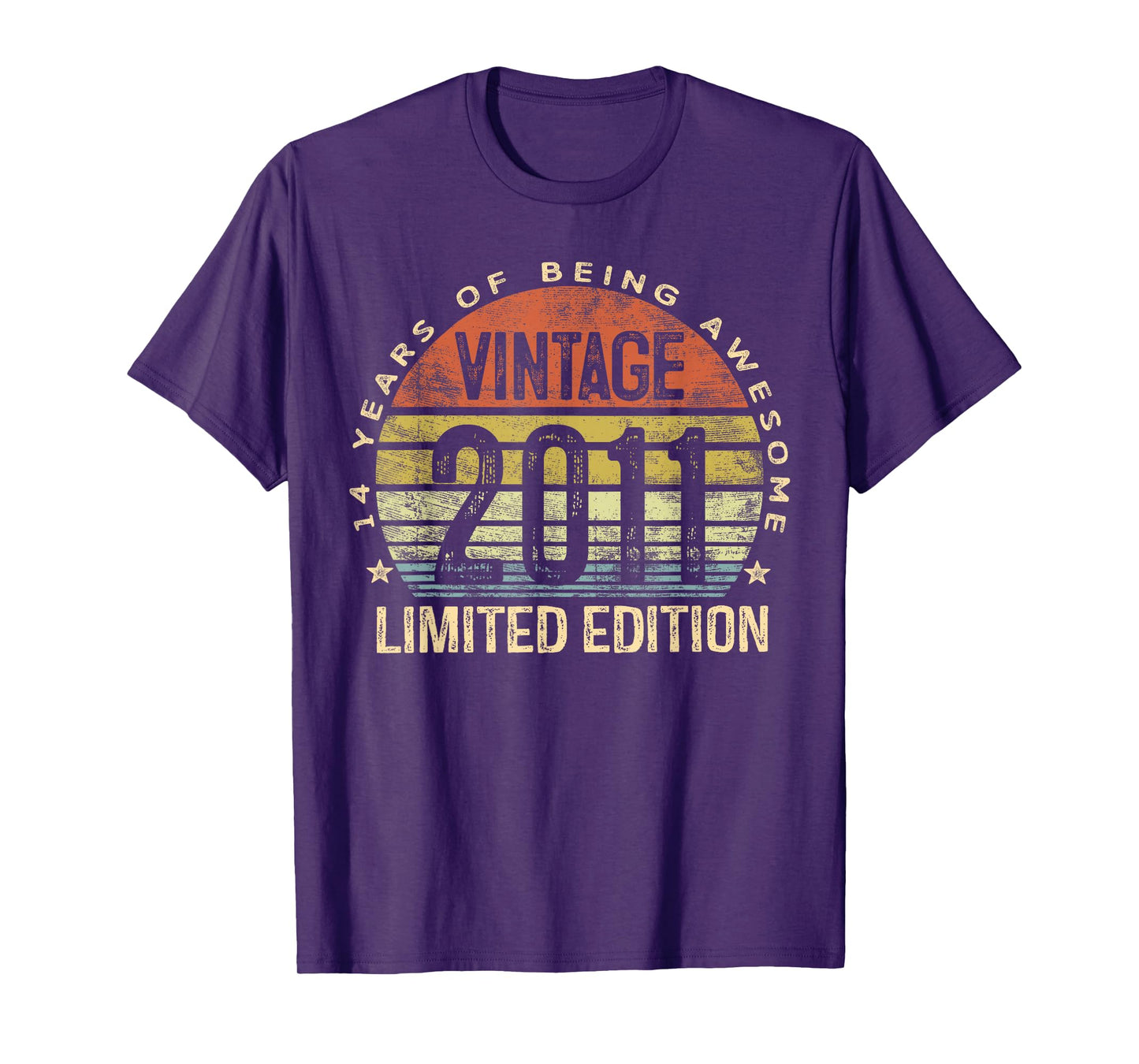 Vintage 2011 Limited Edition 14-Year-Old Gifts 14th Birthday T-Shirt