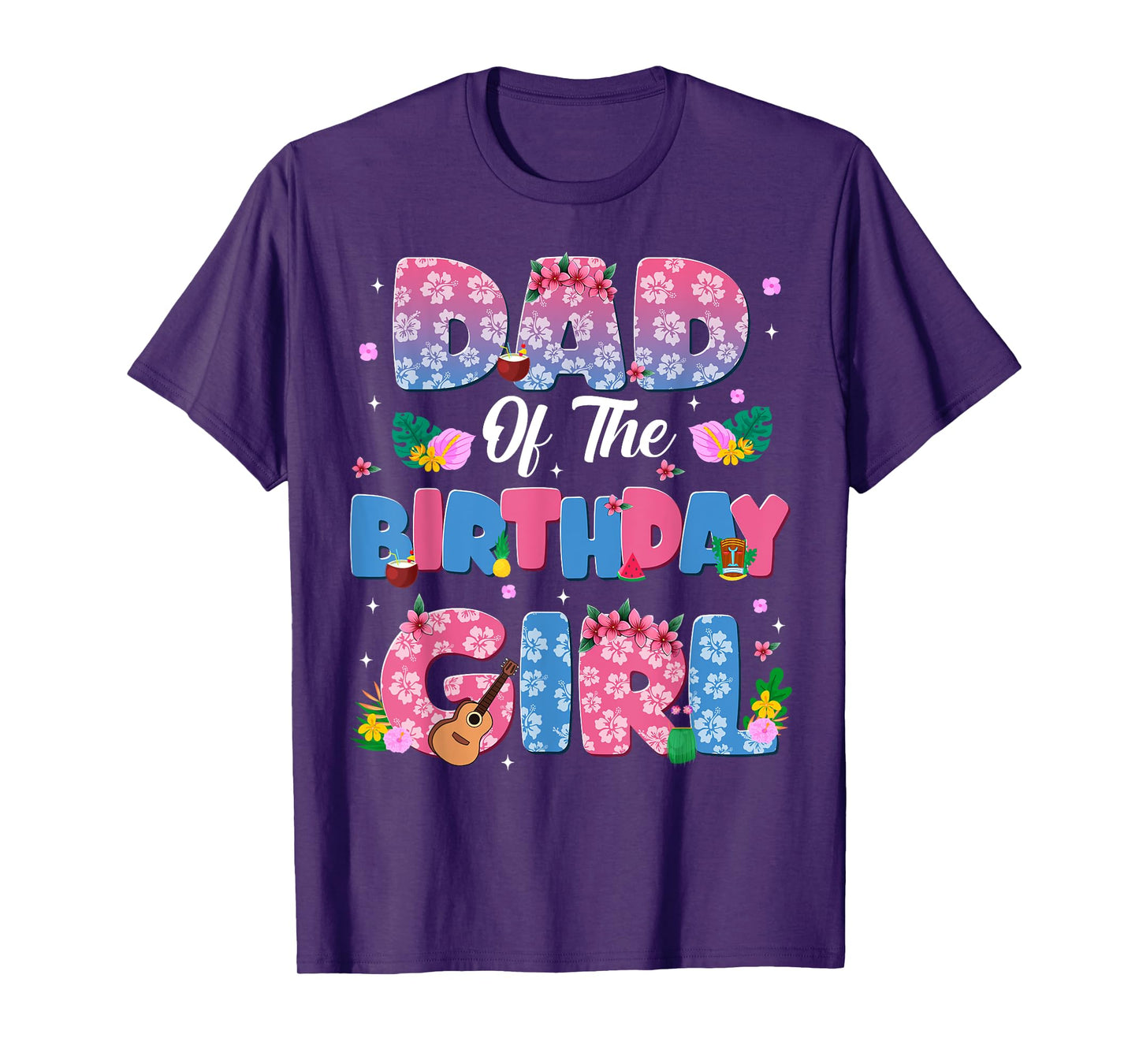 Dad And Mom Of The Birthday Girl Party Decor Family Matching T-Shirt