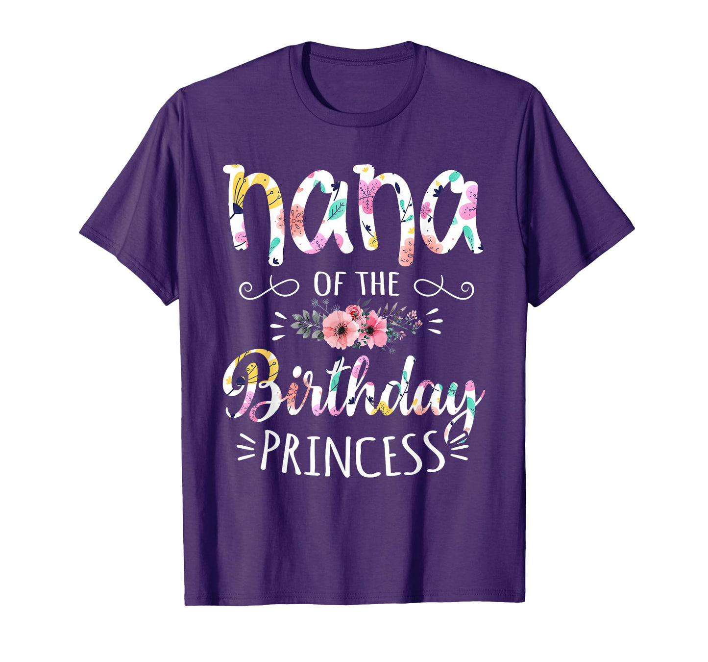 Nana of the Birthday Princess Birthday Party T-Shirt