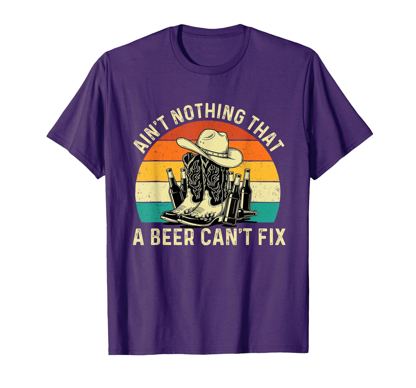 Ain't Nothing That A Beer Can't Fix - Cowboy Western Cowpoke T-Shirt