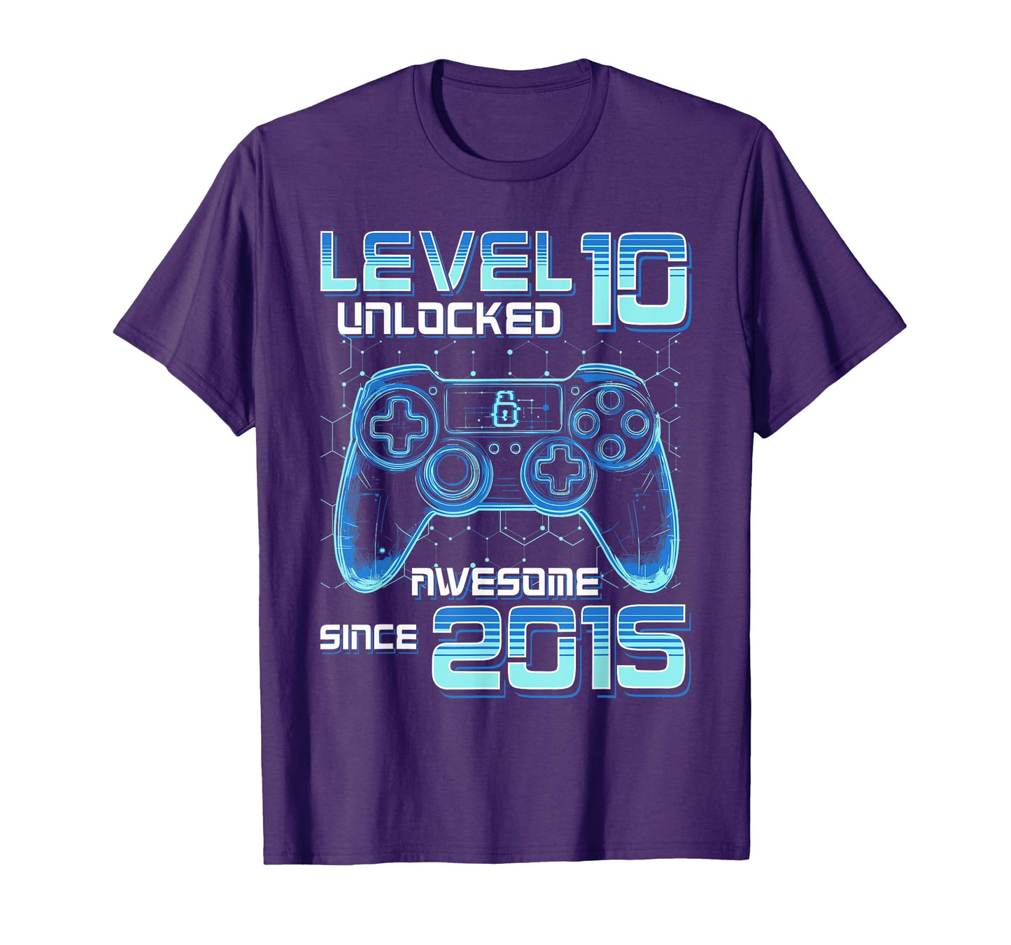 Level 10 Unlocked Video Game Party 10th Birthday Gamer Boys T-Shirt