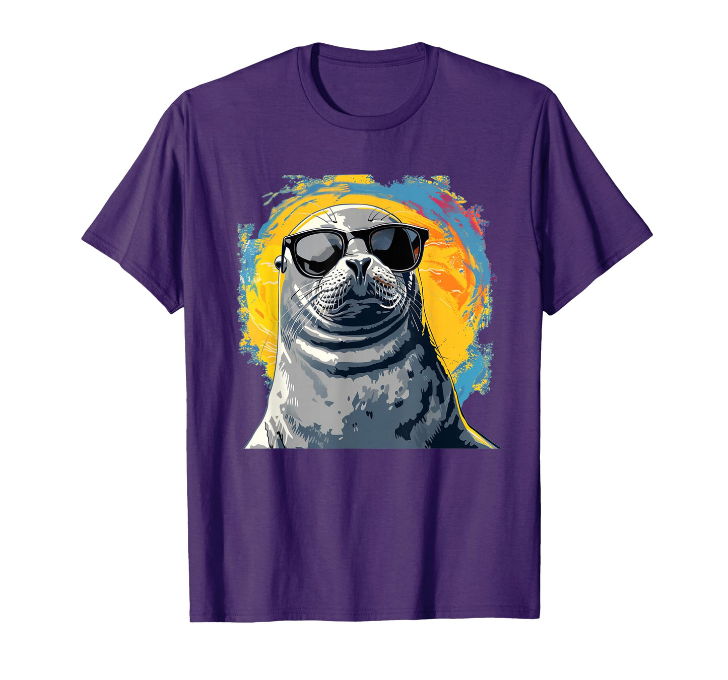 Seal face with glasses for funny sea animals lovers T-Shirt