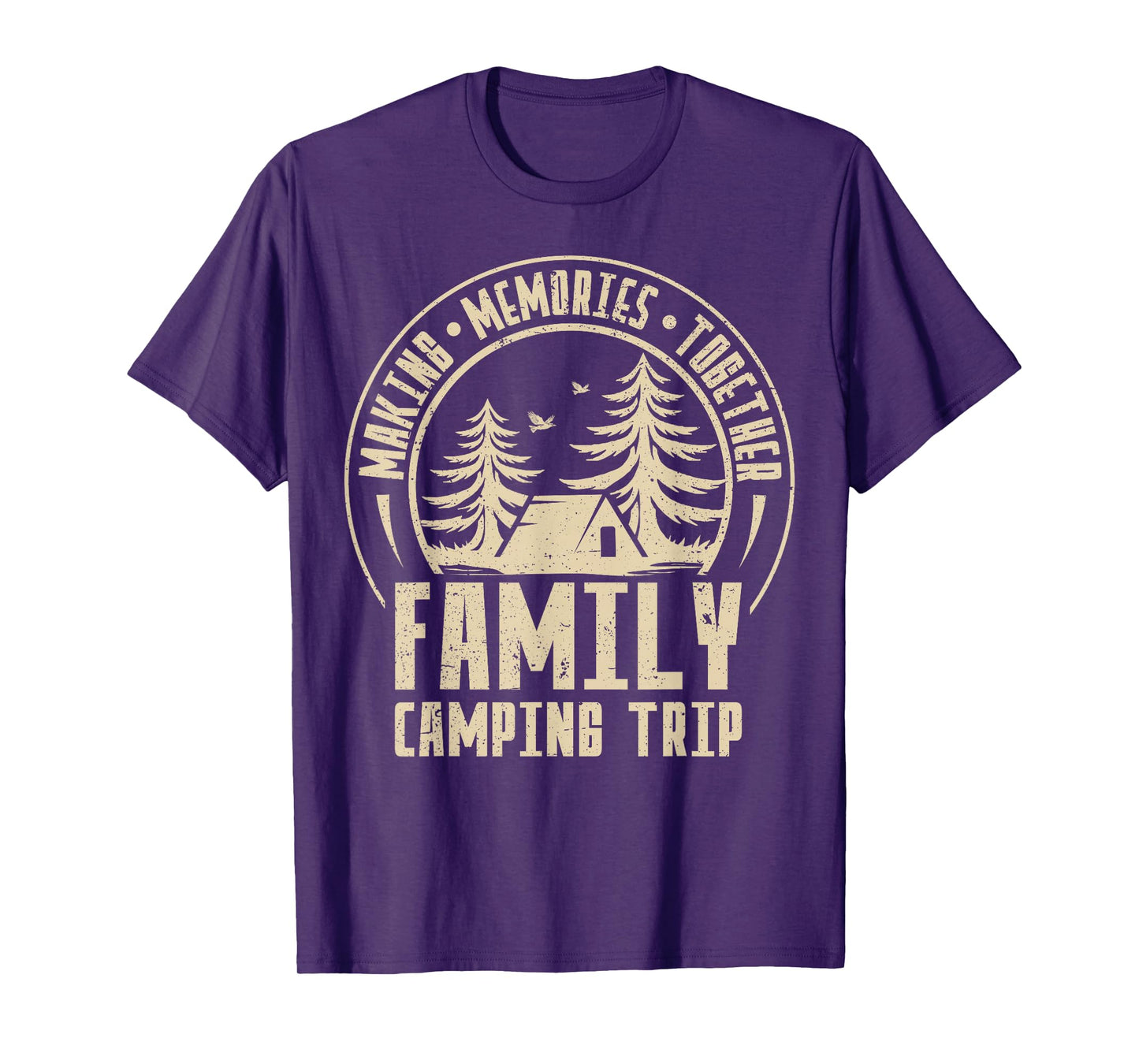 Vintage Camper Camp Family Camping Trip 2025 Matching Crew T-Shirt