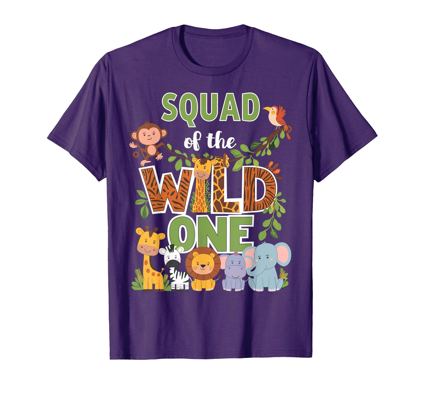 Squad Of The Wild One 1st Birthday Safari T-Shirt