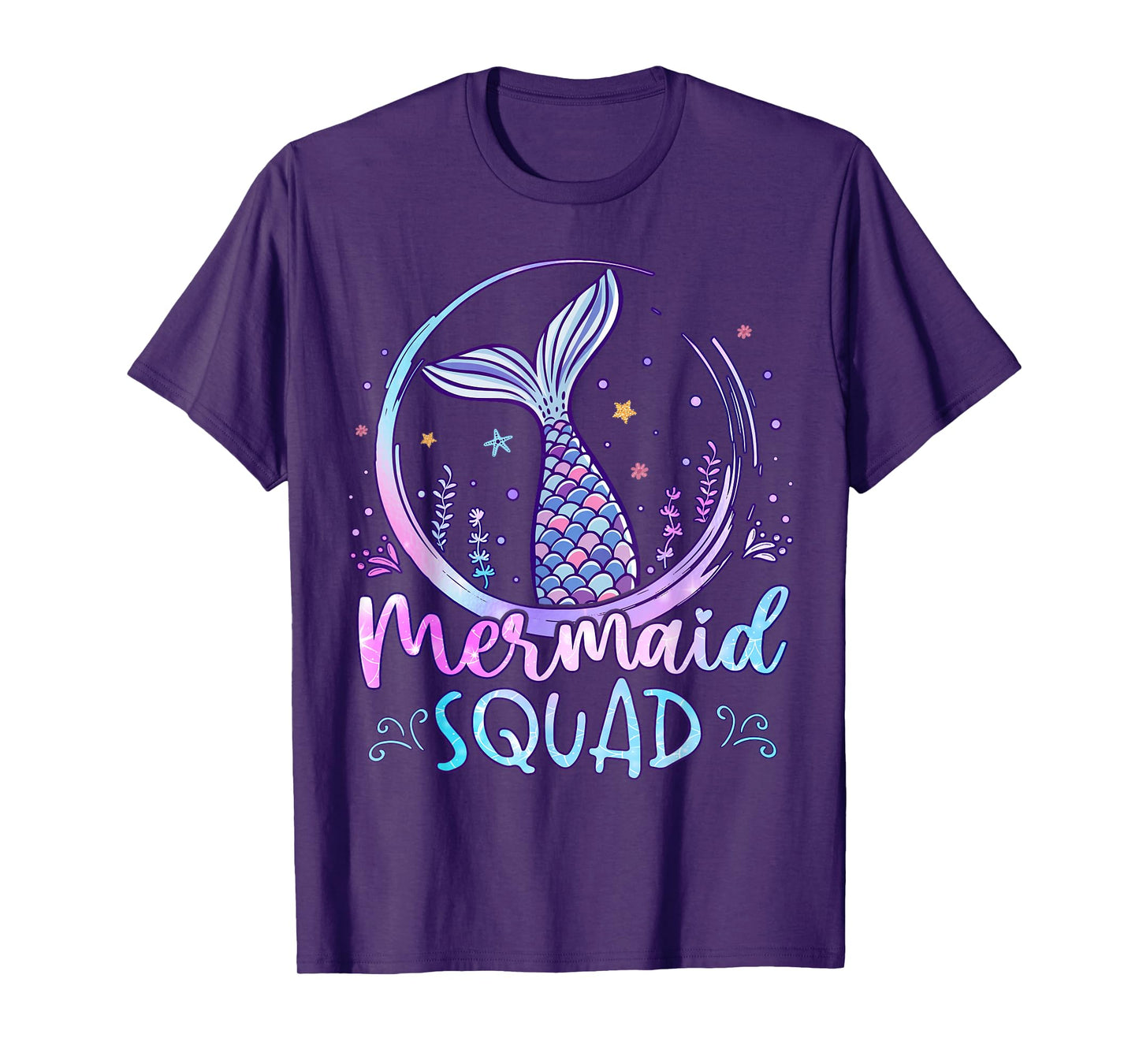 Mermaid Birthday Squad Party Girls Women Mermaid T-Shirt