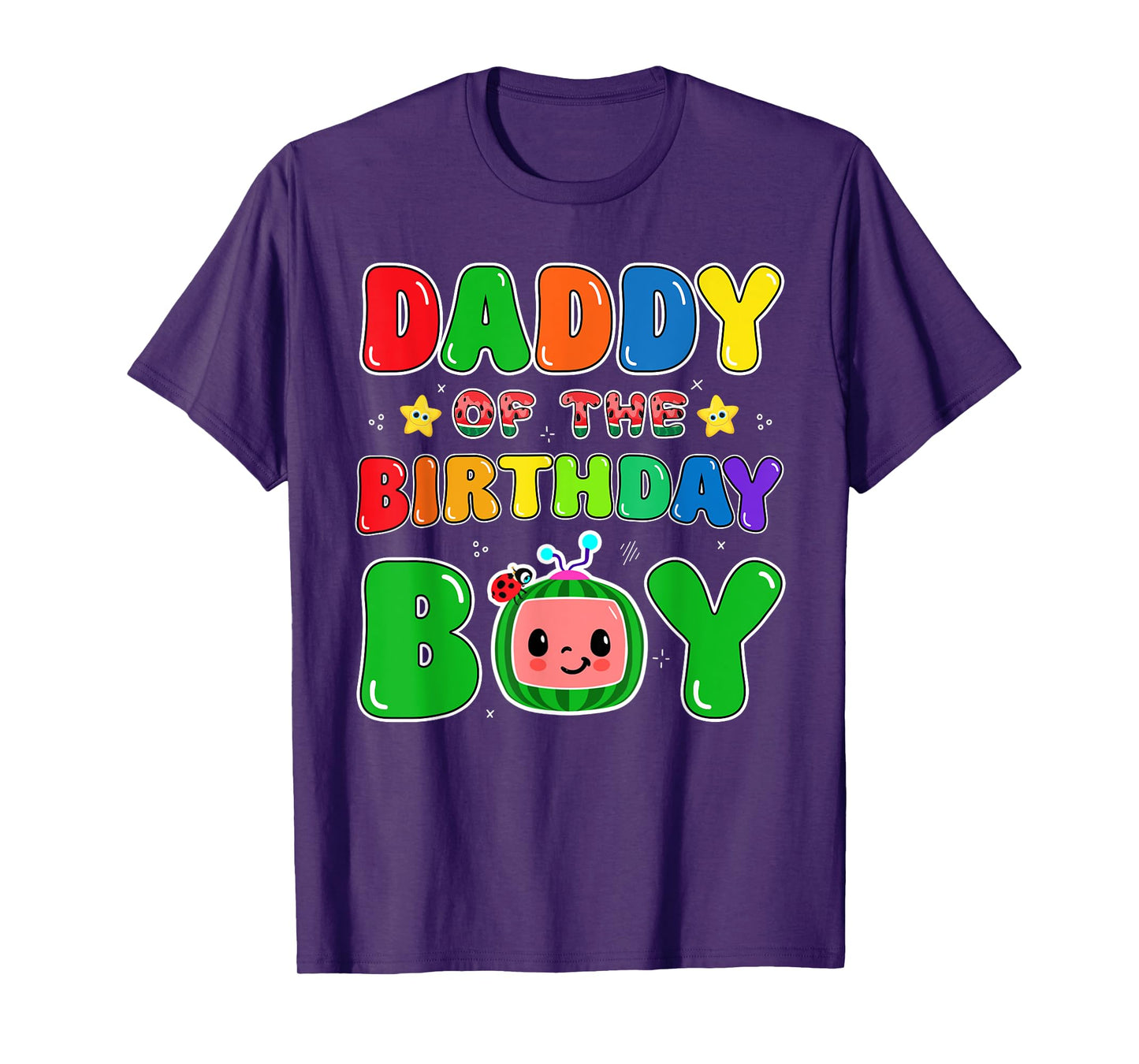 Dad and Mom Daddy of The Birthday Boy Tee Melon Family Party T-Shirt