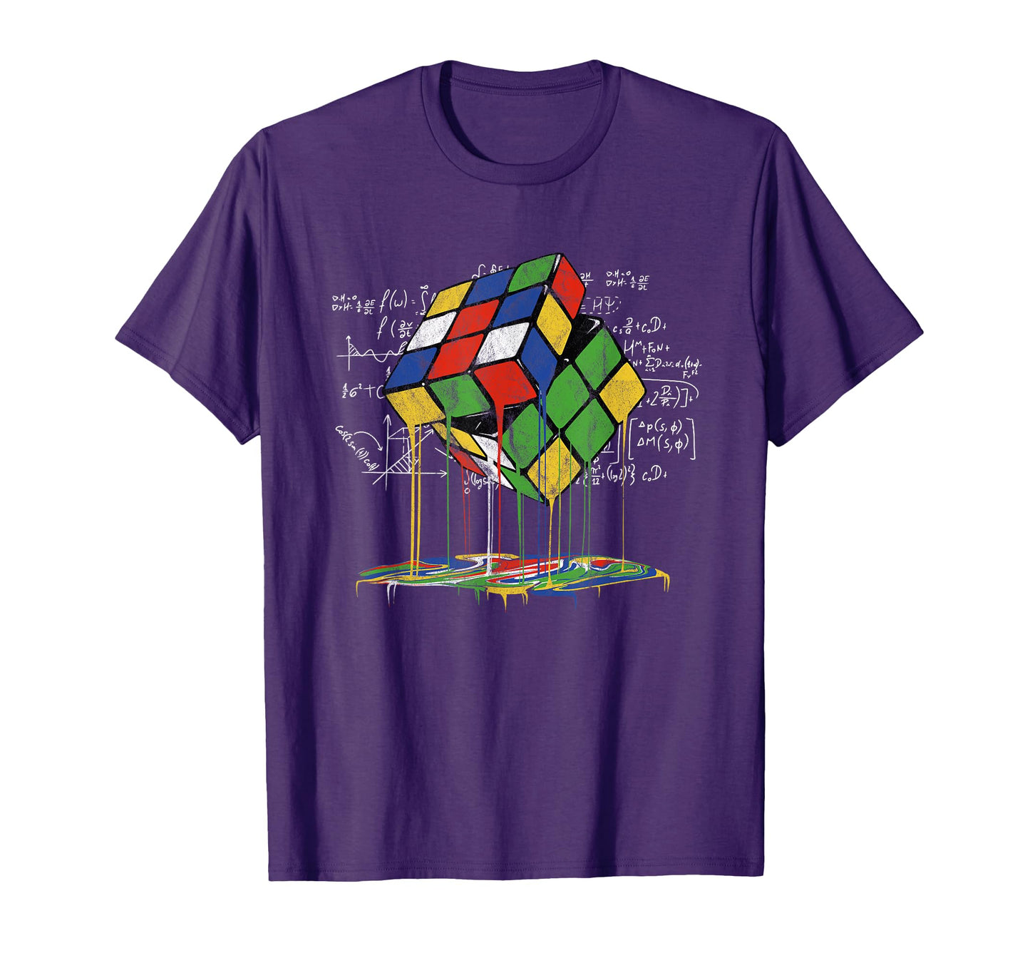 Melting Cube Speed Cubing Vintage Puzzle Youth Math T-Shirt