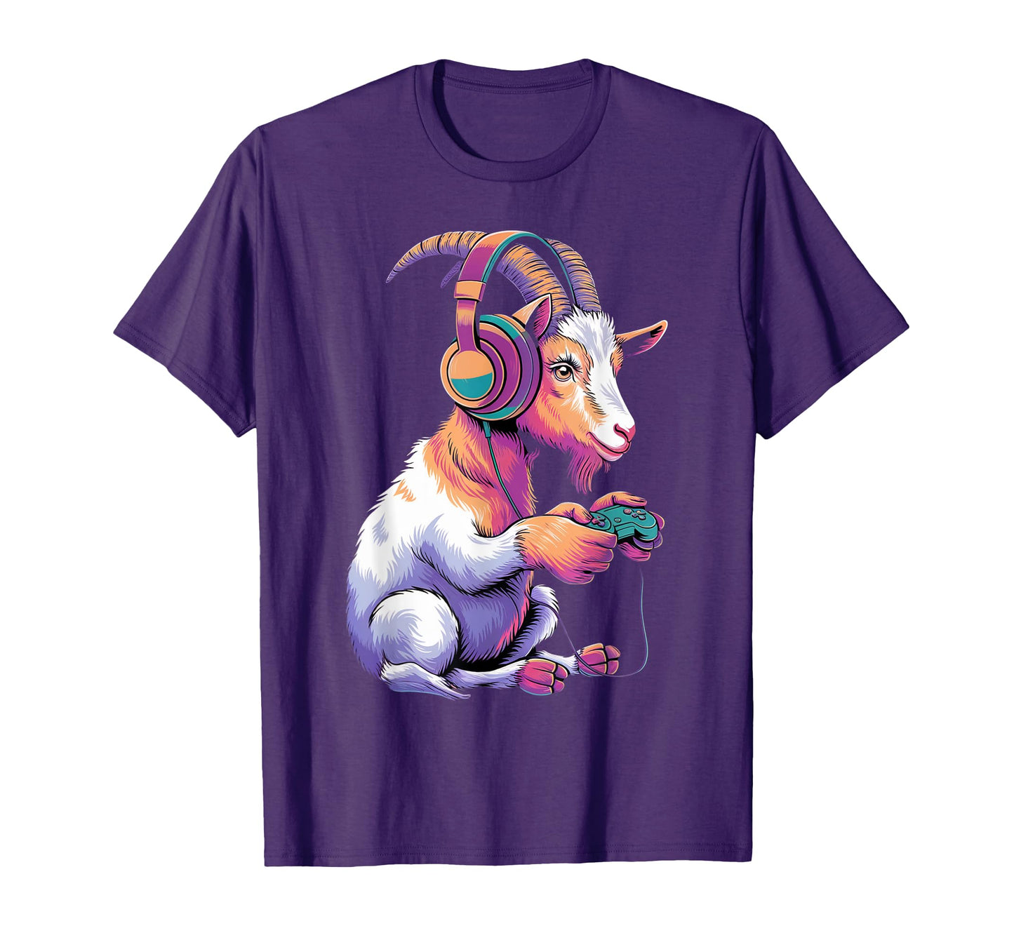 Goat Stuffed Animal Goat Costume Kids Headphones Video Game T-Shirt