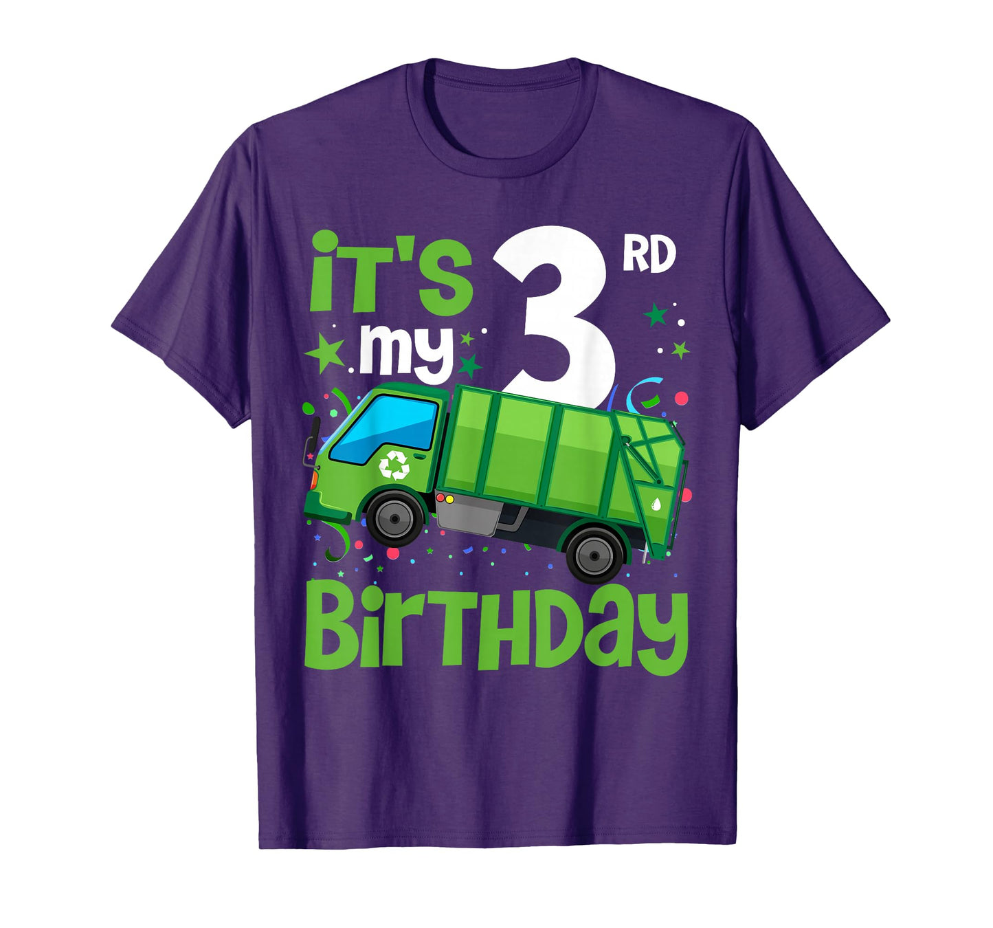 It's My 3rd Birthday Garbage Truck 3 Year Old Birthday Boy T-Shirt