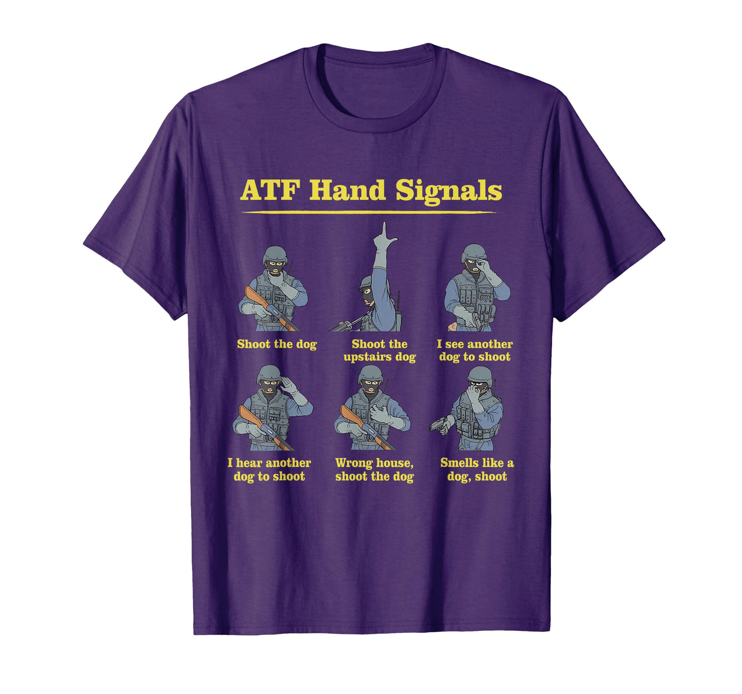 ATF Hand Signals Funny Apparel T-Shirt