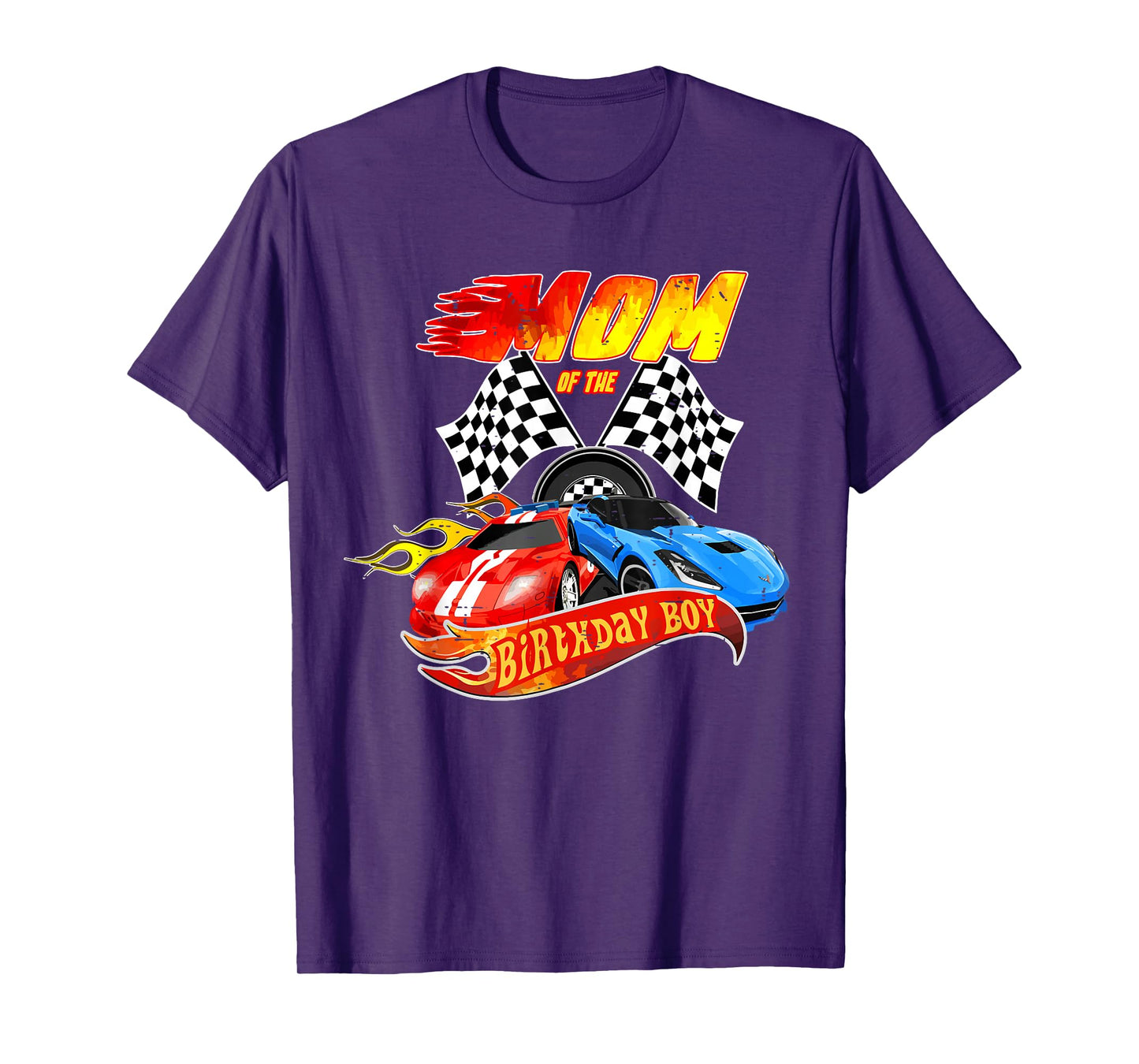 Mom Of The Birthday Boy Race Car Birthday Party Racing Cute T-Shirt