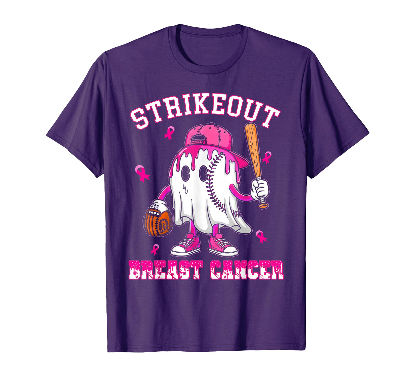 Strike Out Breast Cancer Baseball Fight Awareness Men Women T-Shirt