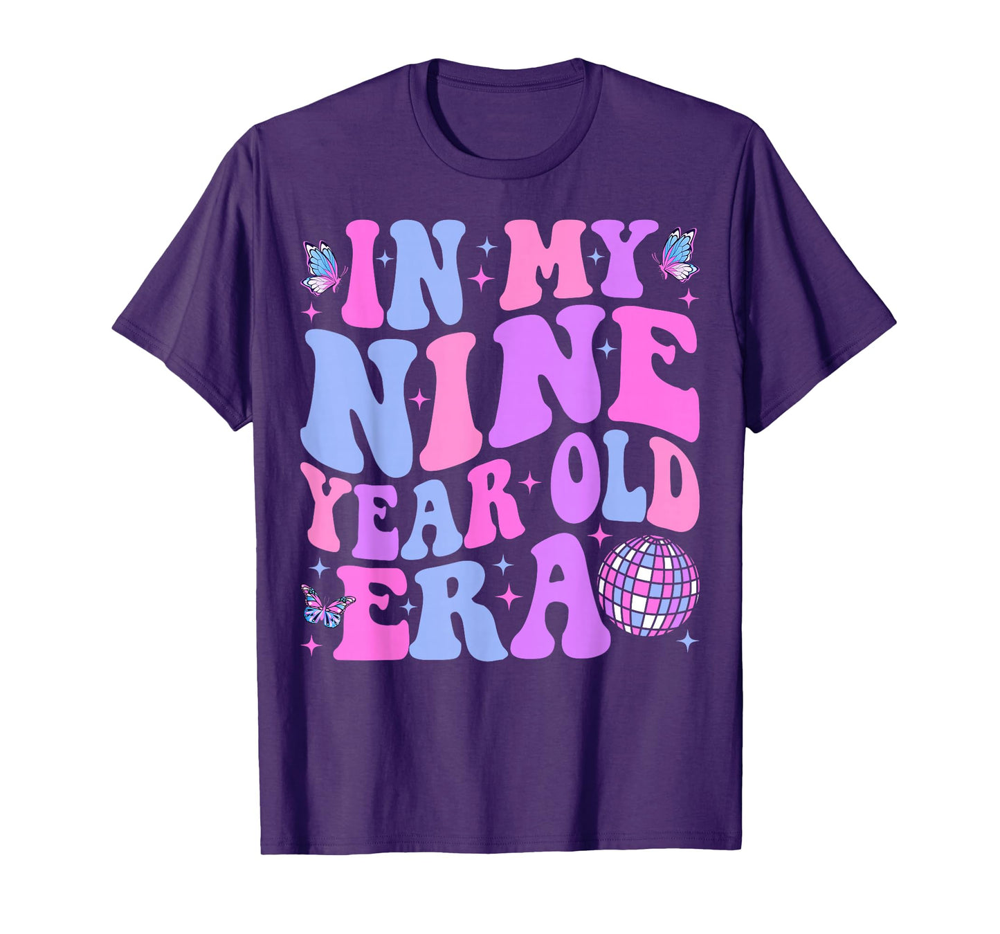 In My Nine Year Old Era Girl Boy 9th Birthday 9 Year Old T-Shirt