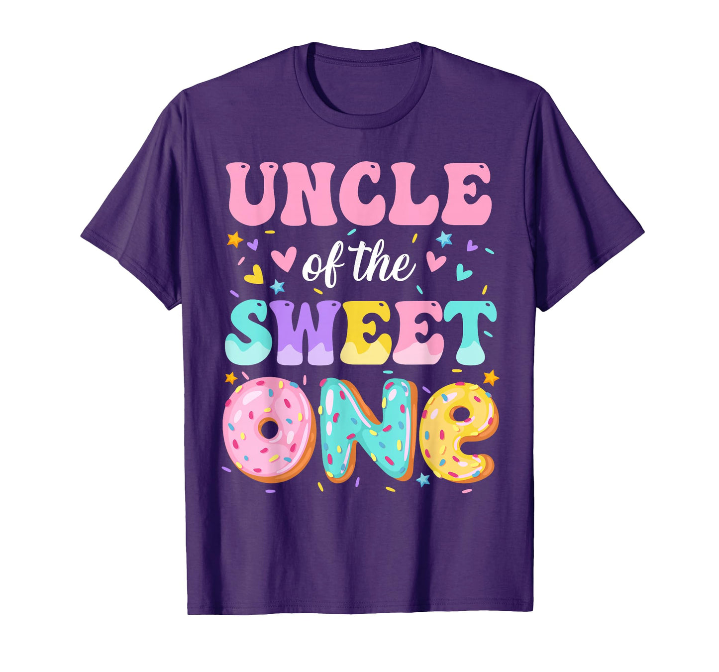Uncle Of The Sweet One 1st Birthday Donut Bday Party T-Shirt