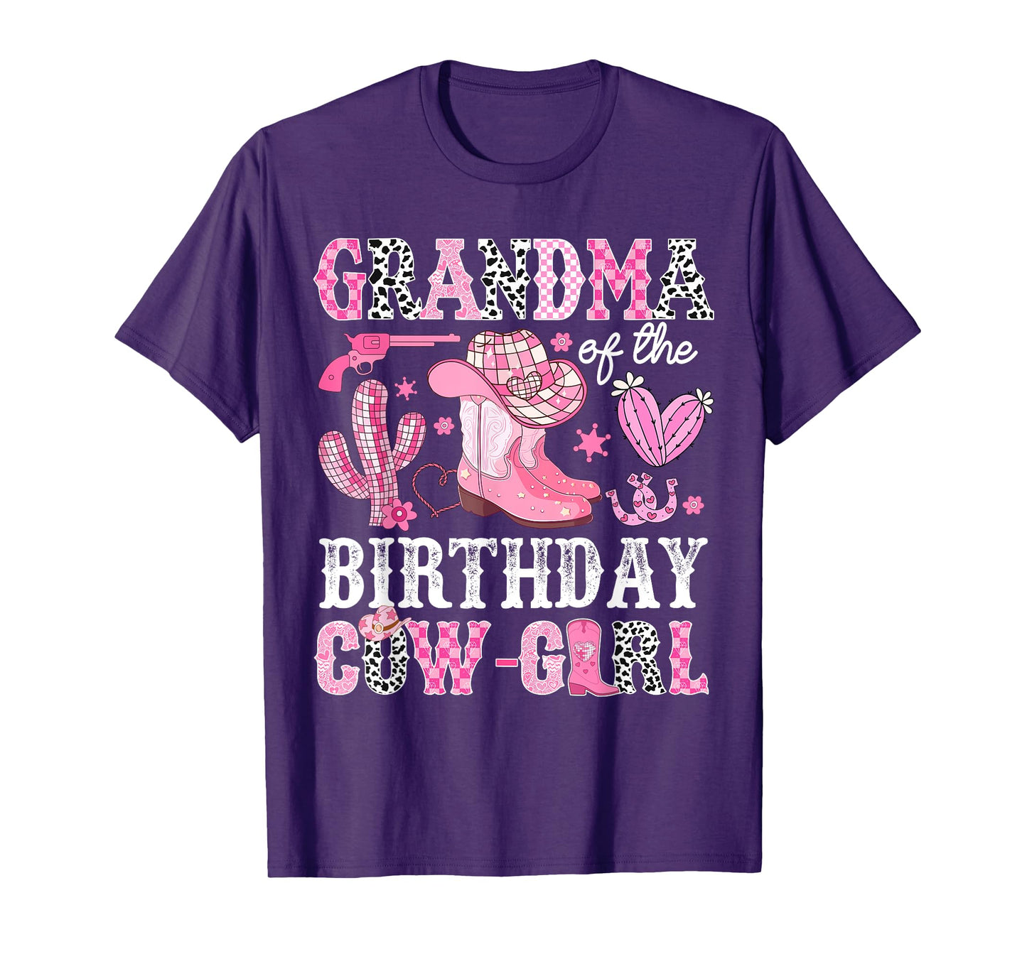 Grandma Of The Birthday Cow-Girl Rodeo Cowgirl Bday T-Shirt