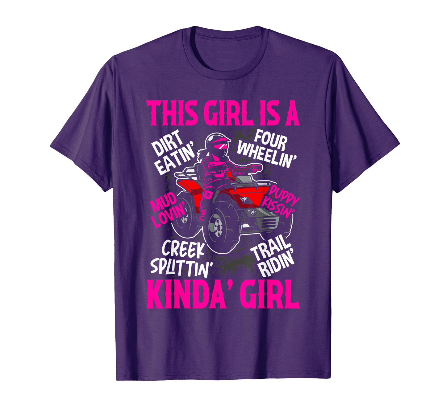 Girl Off-Road Racing Four-Wheeler 4x4 Wheel Quad Bike Racer T-Shirt