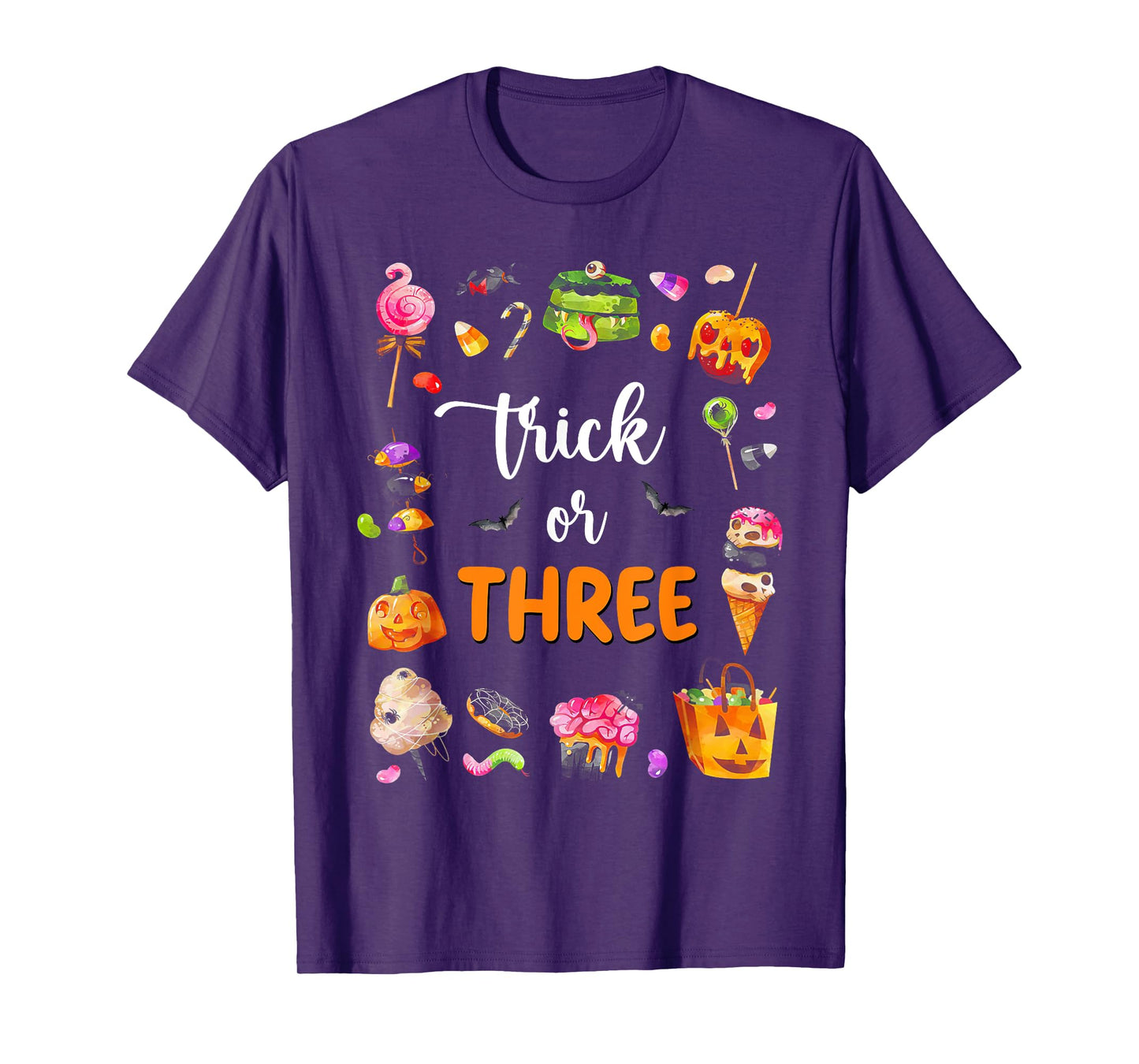 Trick Or Three Halloween Theme 3rd Birthday Boy 3 Yrs Old T-Shirt