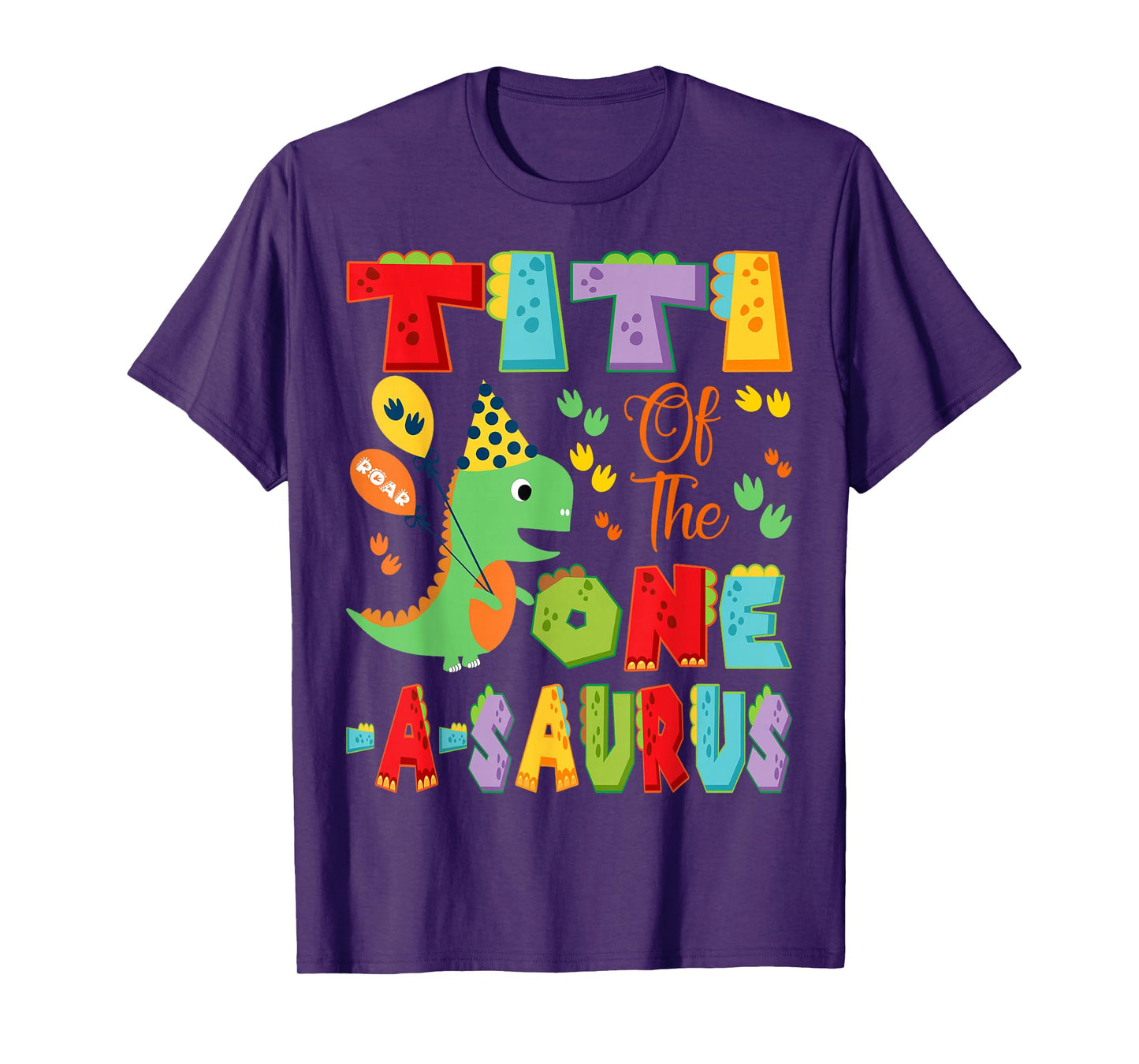 Titi Of The One-A-Saurus 1St Birthday Boy Dinosaur T-Shirt