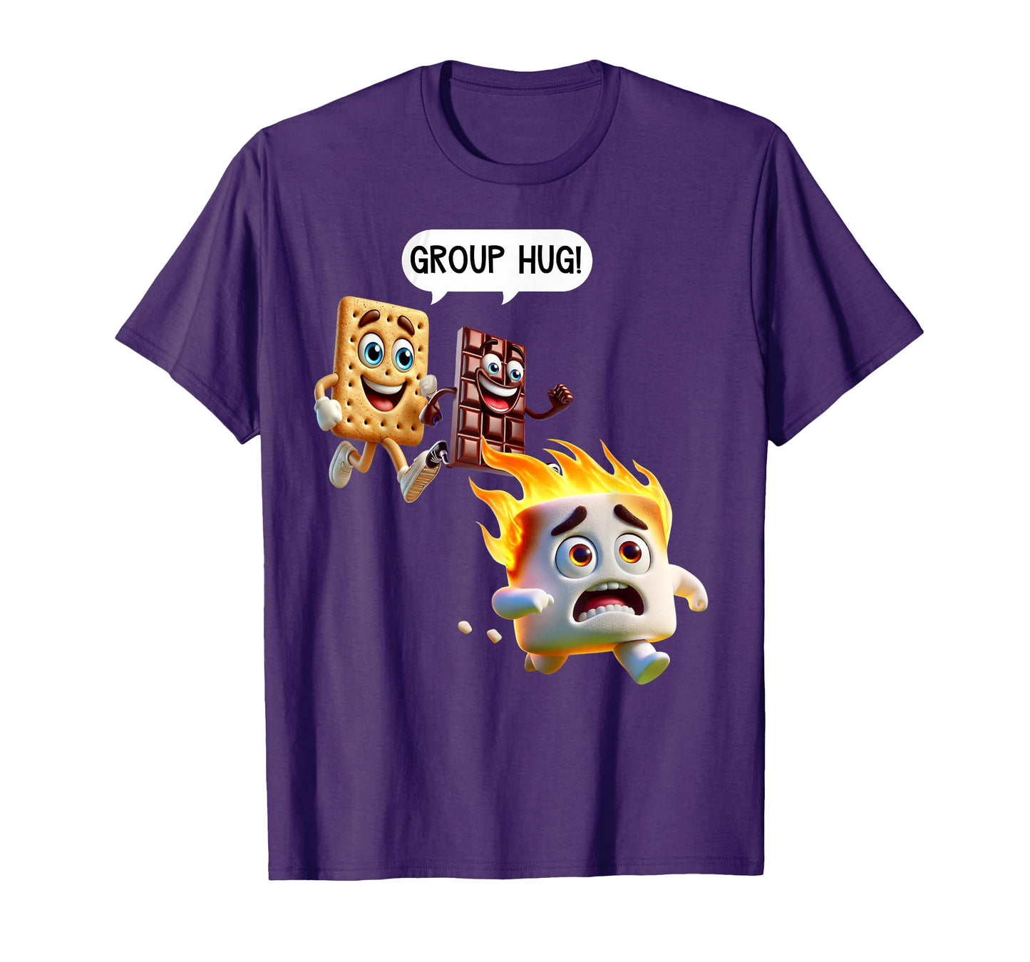 Funny T Shirts For Men Smores Camping Roasting Outdoor Women T-Shirt