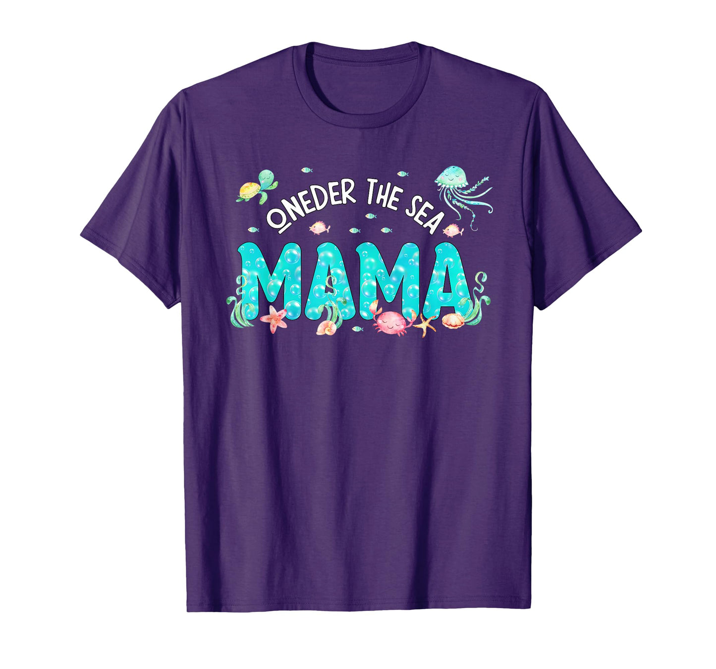 Under Sea Mama Birthday Girl Boy Matching Family Party T-Shirt