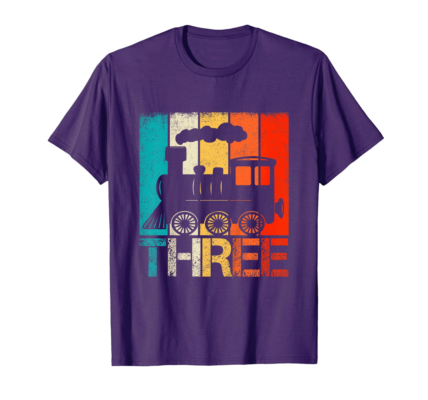 Kids 3 Year Old Boy Trains Birthday 3rd Birthday Locomotive Train T-Shirt