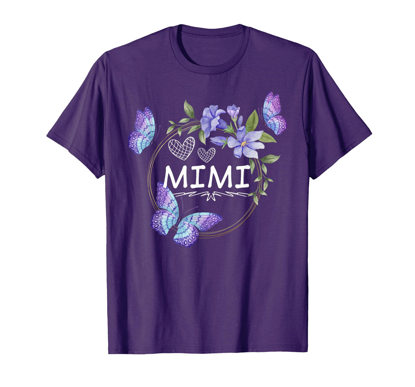 Mimi shirt For Women with butterflies Mother's Day T-Shirt