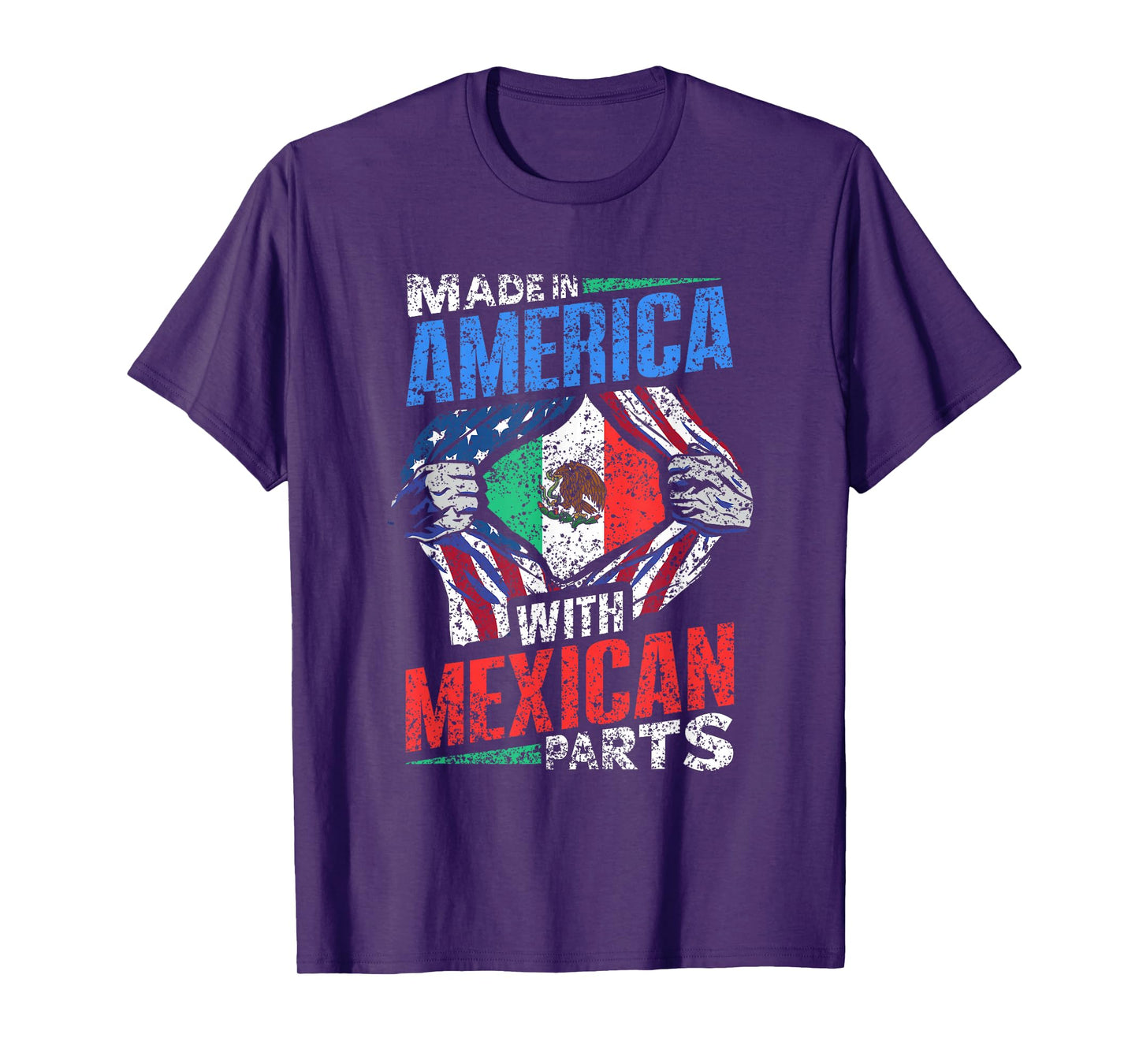 Made In America With Mexican Parts Country Lover Mexico Us T-Shirt