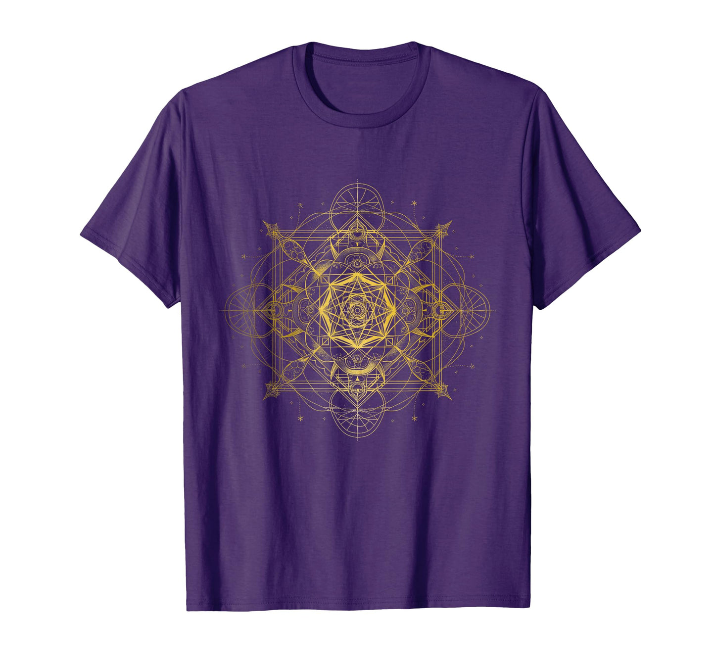 Sacred Geometry Metatron Cube Spiritual Yoga T-Shirt