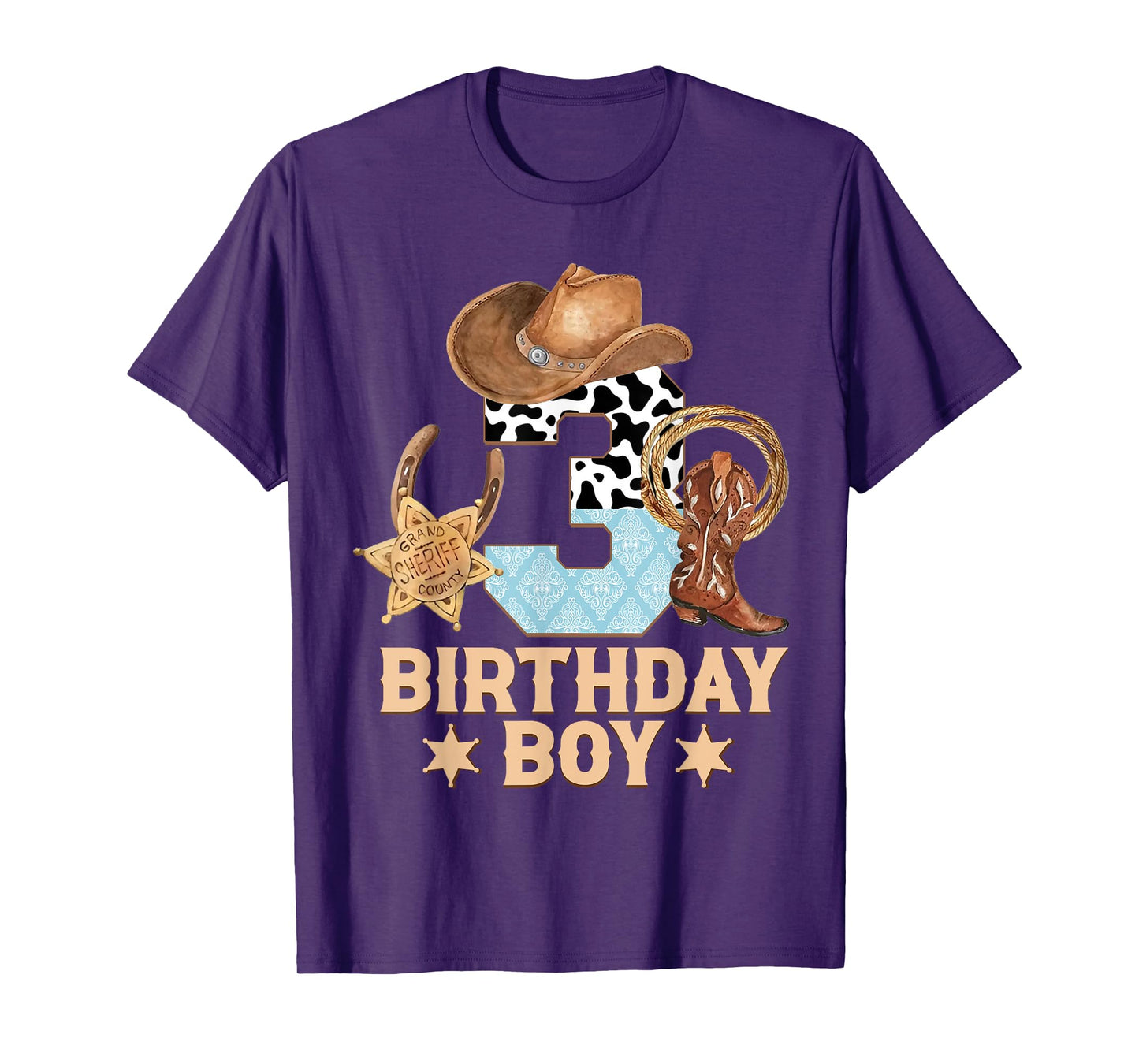 Western Family Birthday Boy Shirt 4 Cowboy 3rd Birthday T-Shirt