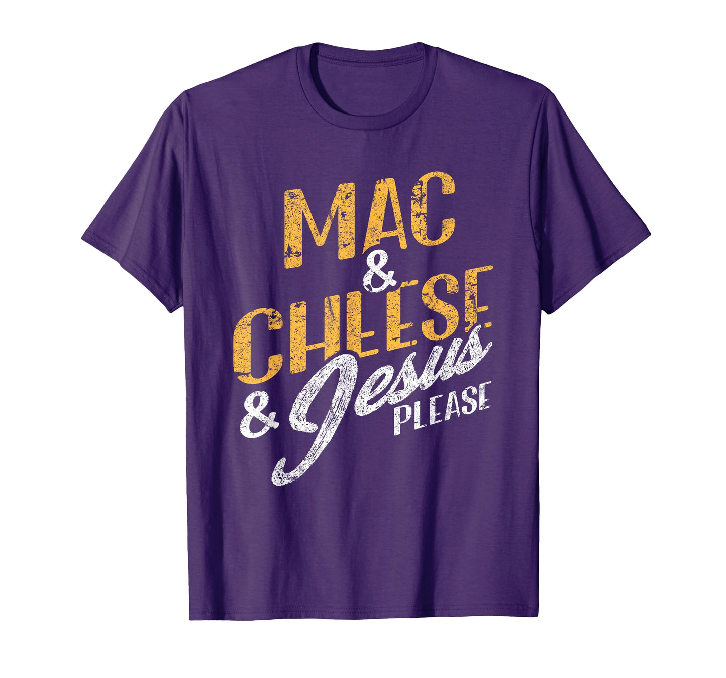 Mac & Cheese Jesus Please Christian Vintage Food Lover T-Shirt