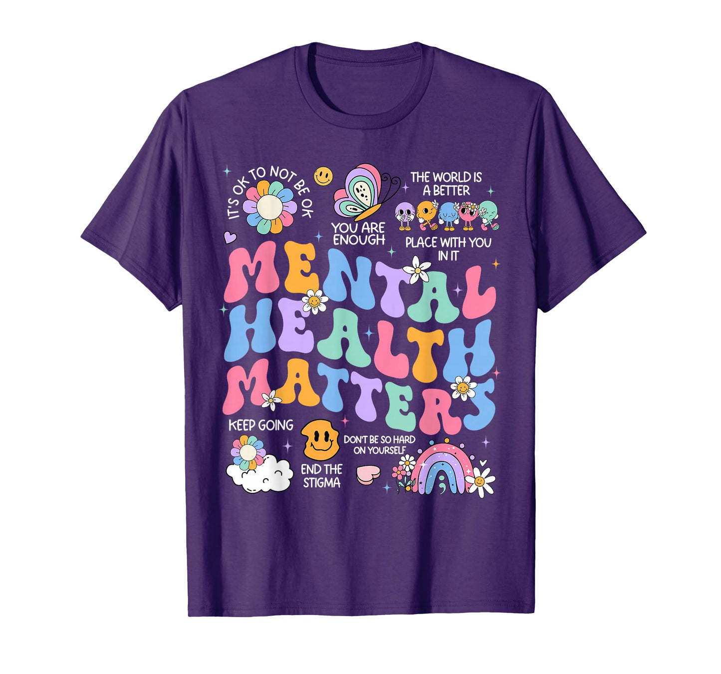 Mental Health Matters Human Brain Illness Awareness T-Shirt