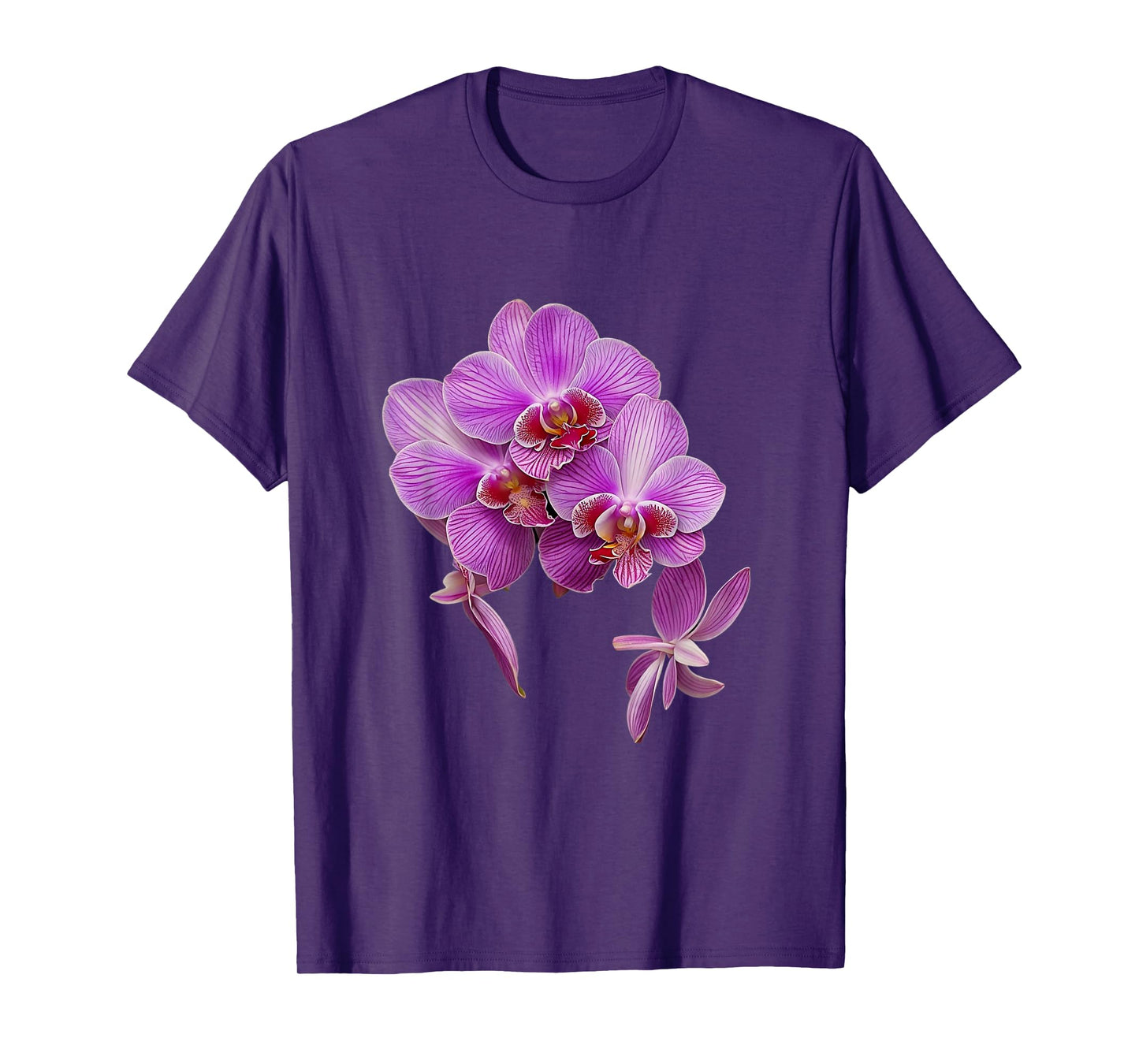 Magenta Watercolor Vanda Orchid Flower Shapes Mania Orchid T-Shirt