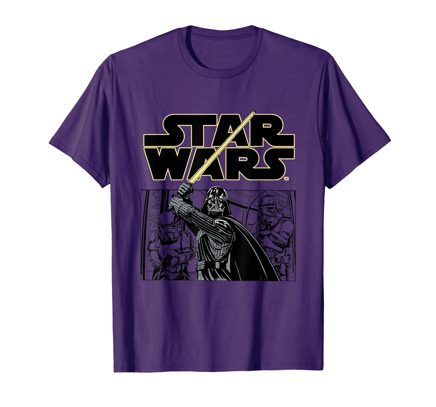 Star Wars Classic Darth Vader Empire Attack Panel T-Shirt