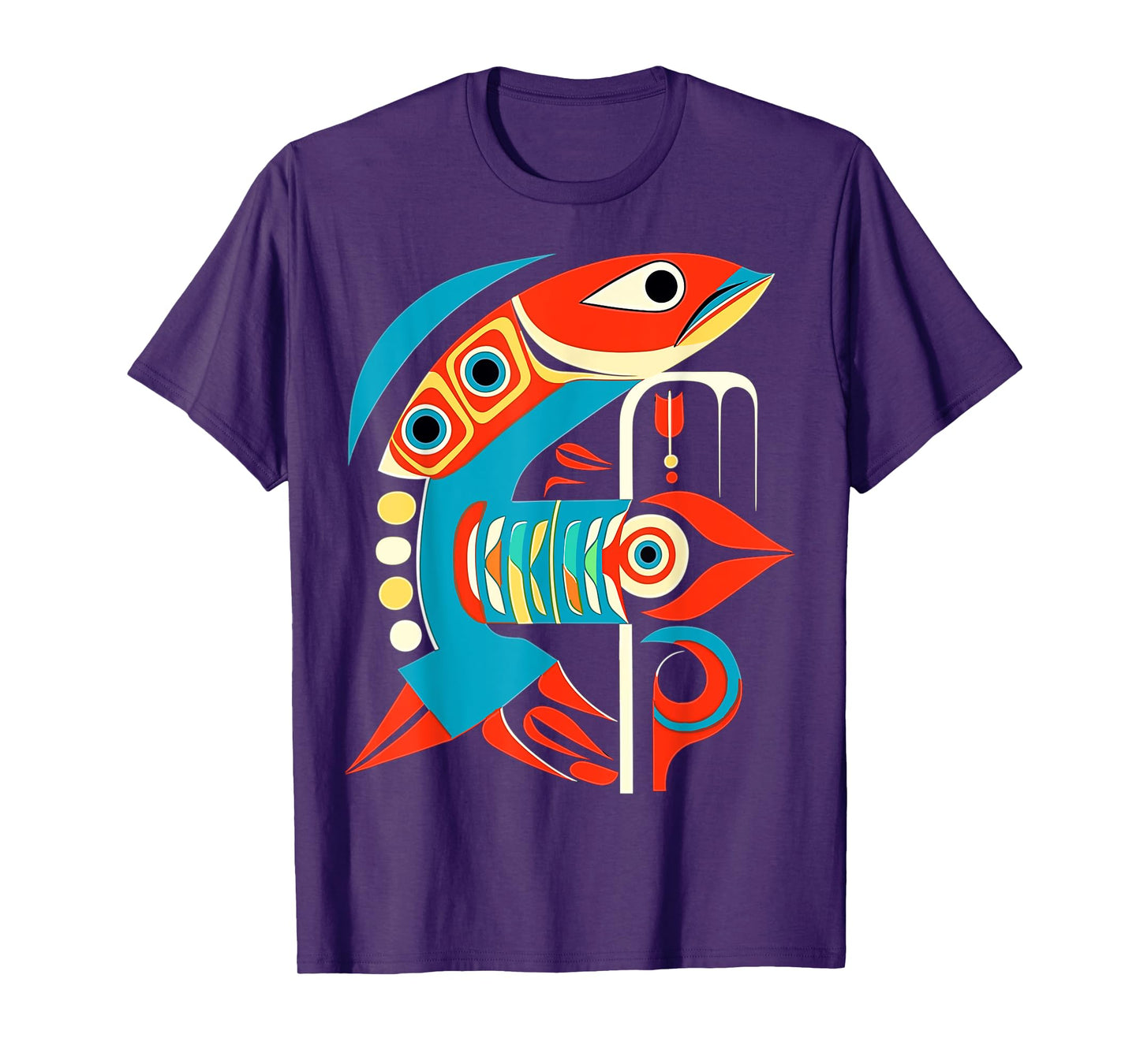 Salmon Salish Coastal Art Native American T-Shirt