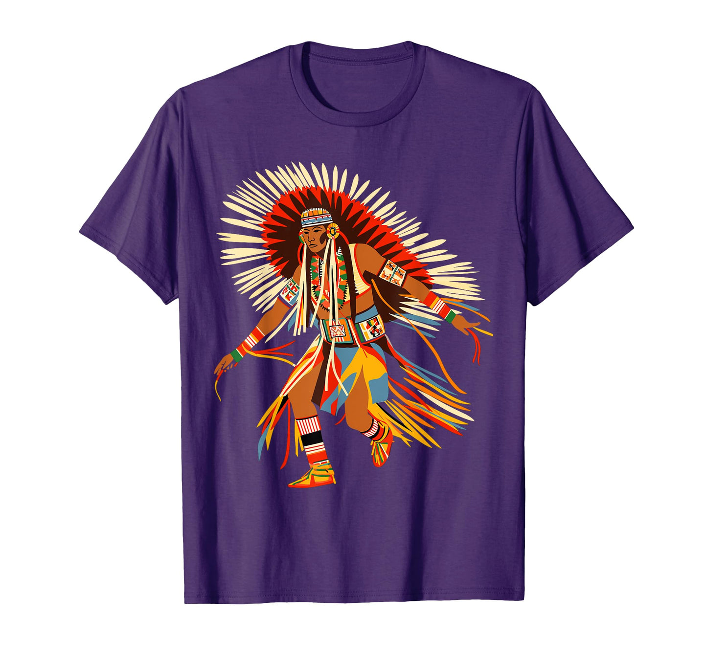 Powwow Dancer Native American Indian Traditional Art Style T-Shirt
